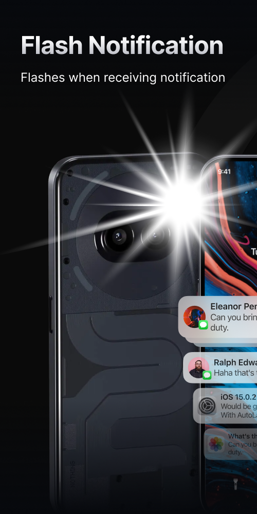 اسکرین شات 3 برنامه Flash On Call - Flash Alert