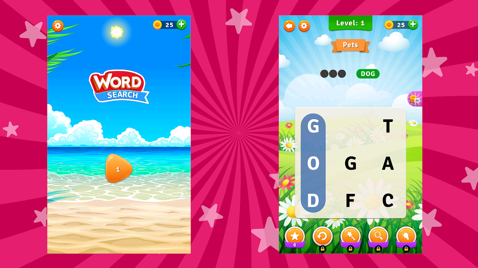 اسکرین شات 5 بازی Word Search: Crossword Puzzles