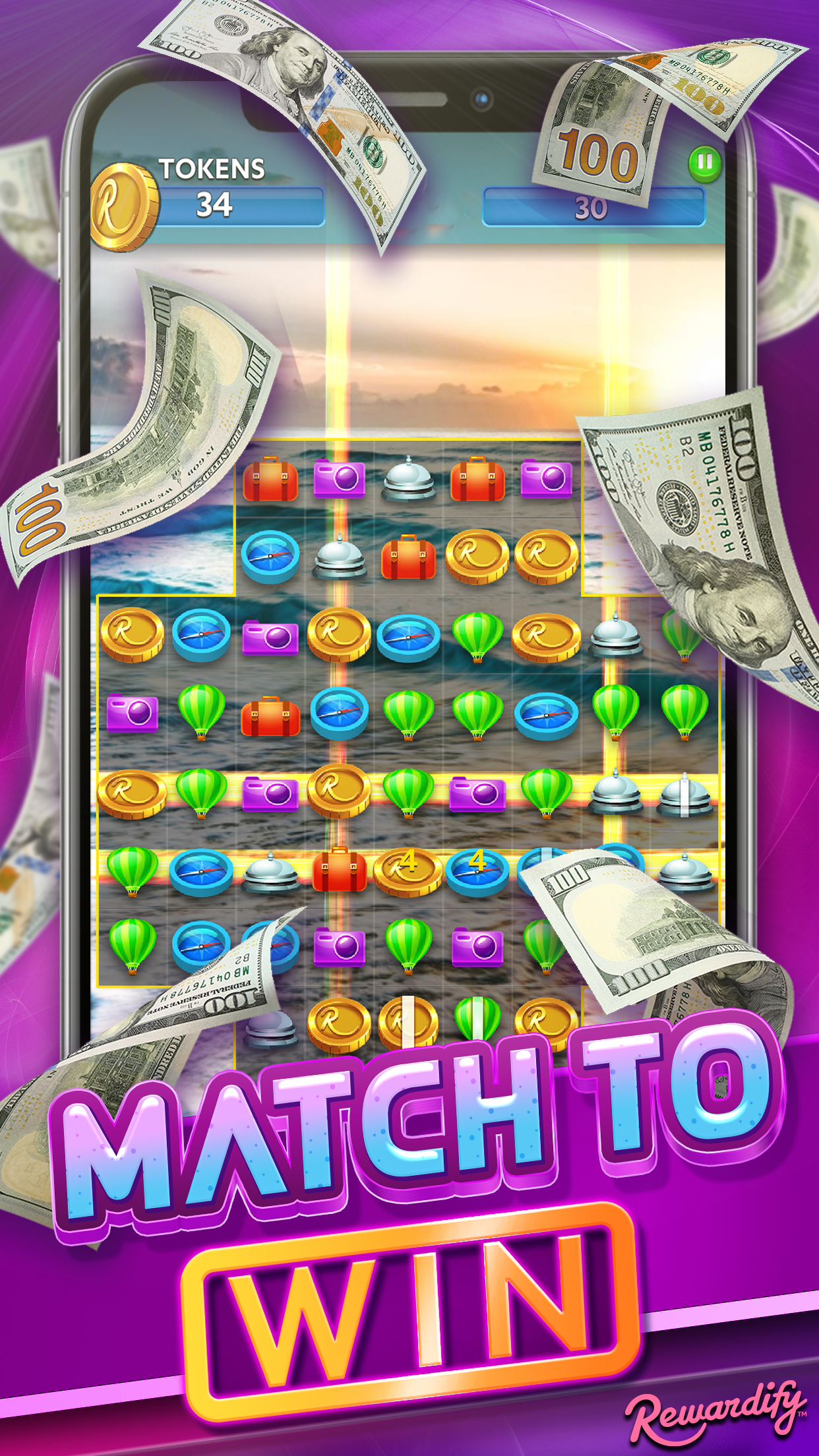 اسکرین شات 1 بازی Match to Win: Real Cash Prizes