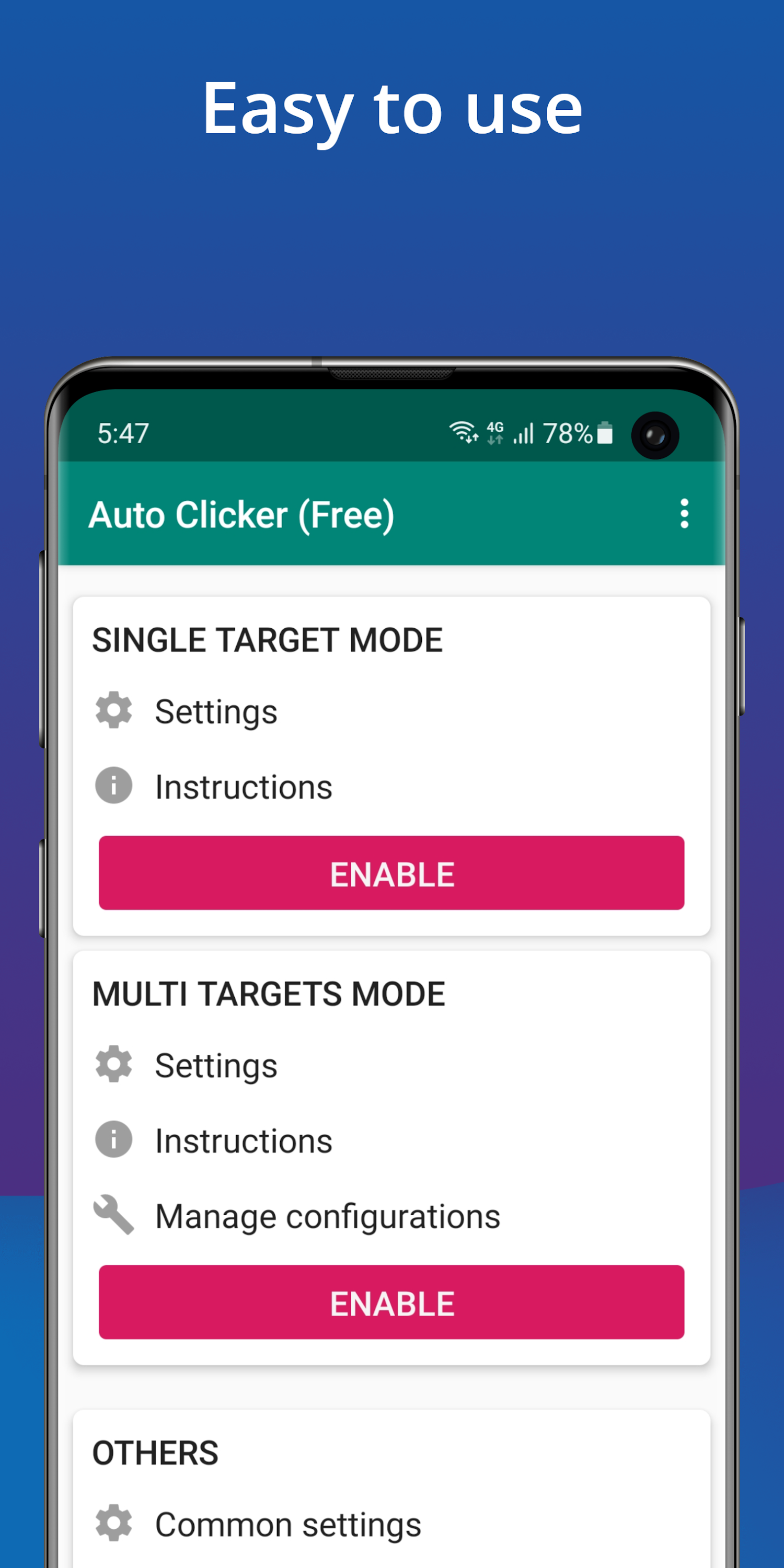اسکرین شات 1 برنامه Auto Clicker - Automatic tap