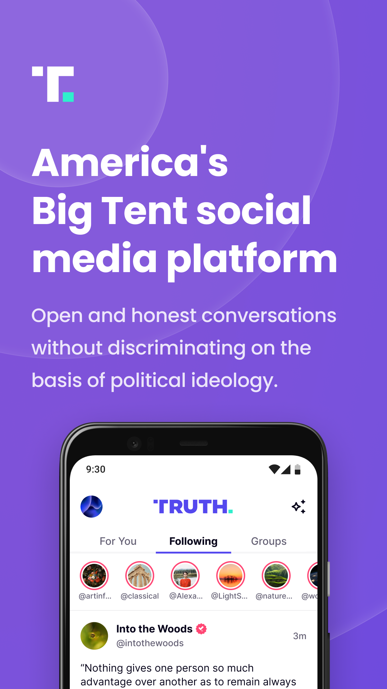 اسکرین شات 1 برنامه Truth Social