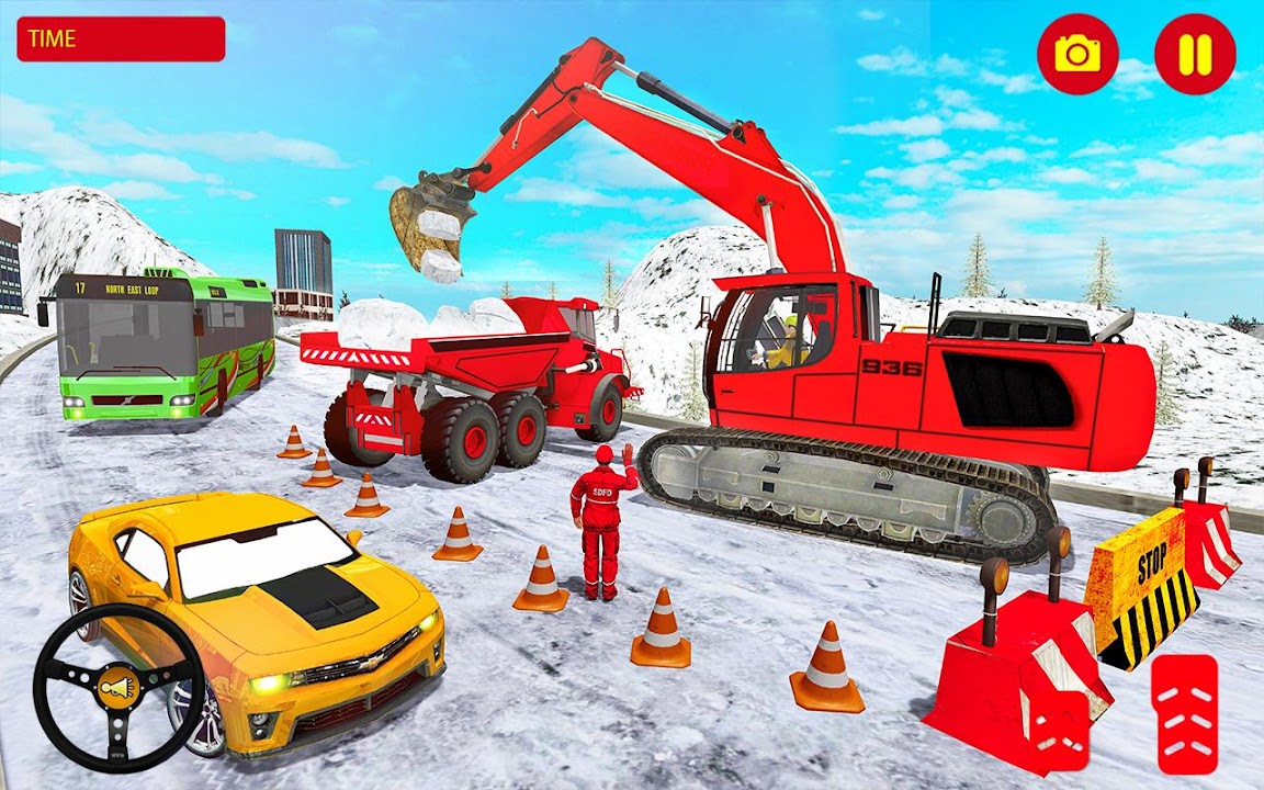 اسکرین شات 3 برنامه JCB Game 2021: Snow Excavator
