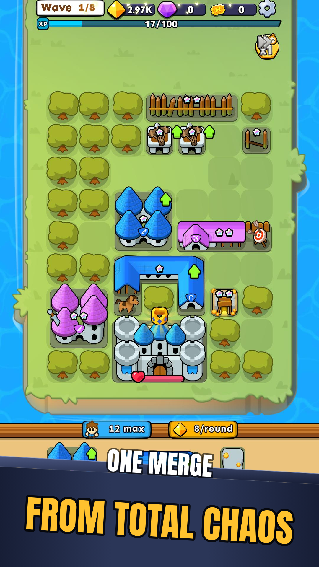 اسکرین شات 2 بازی Fortress Merge: Puzzle Defense