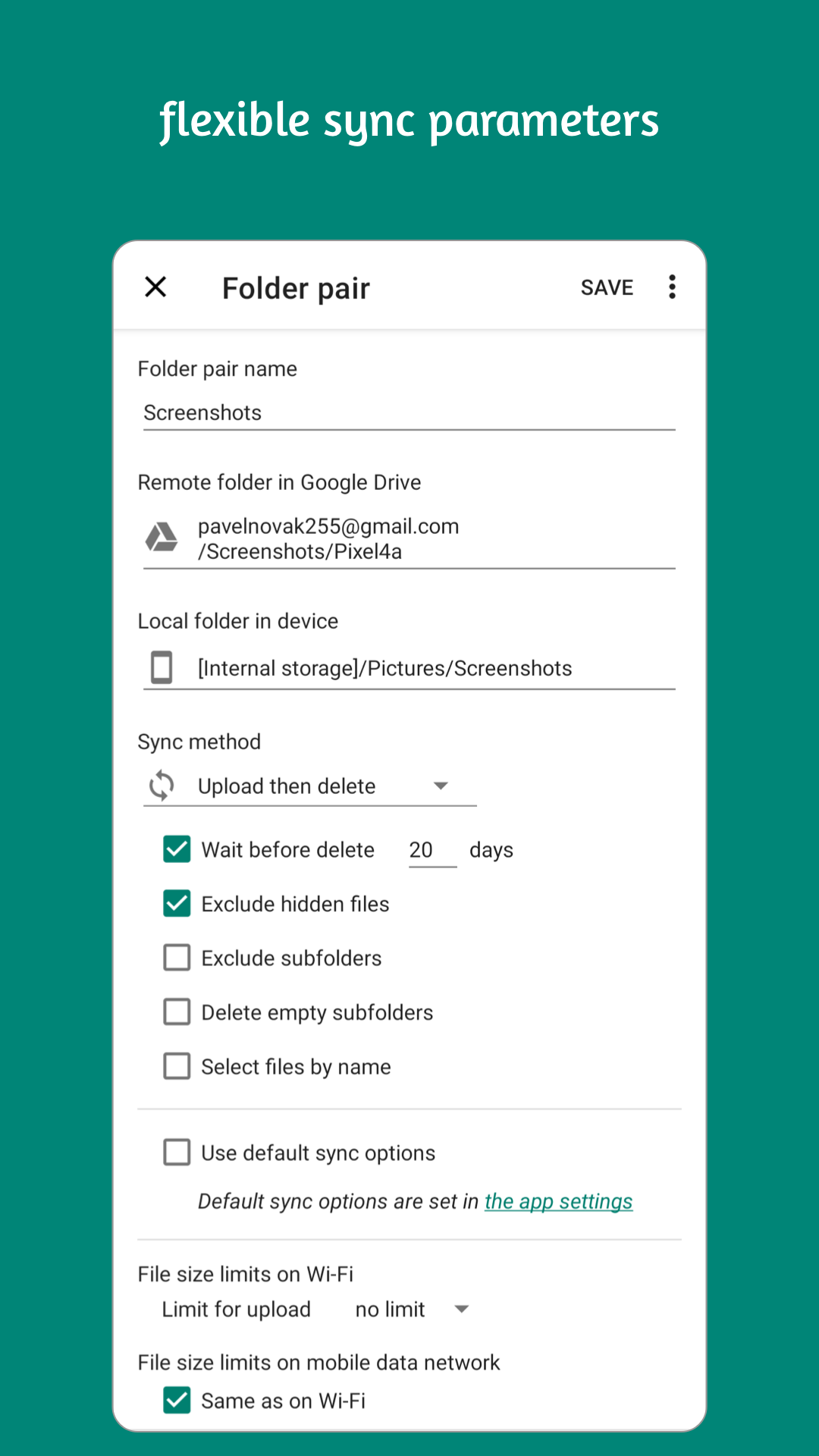 اسکرین شات 5 برنامه Autosync - File Sync & Backup