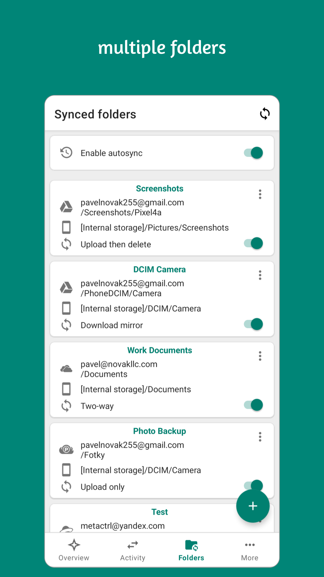 اسکرین شات 6 برنامه Autosync - File Sync & Backup