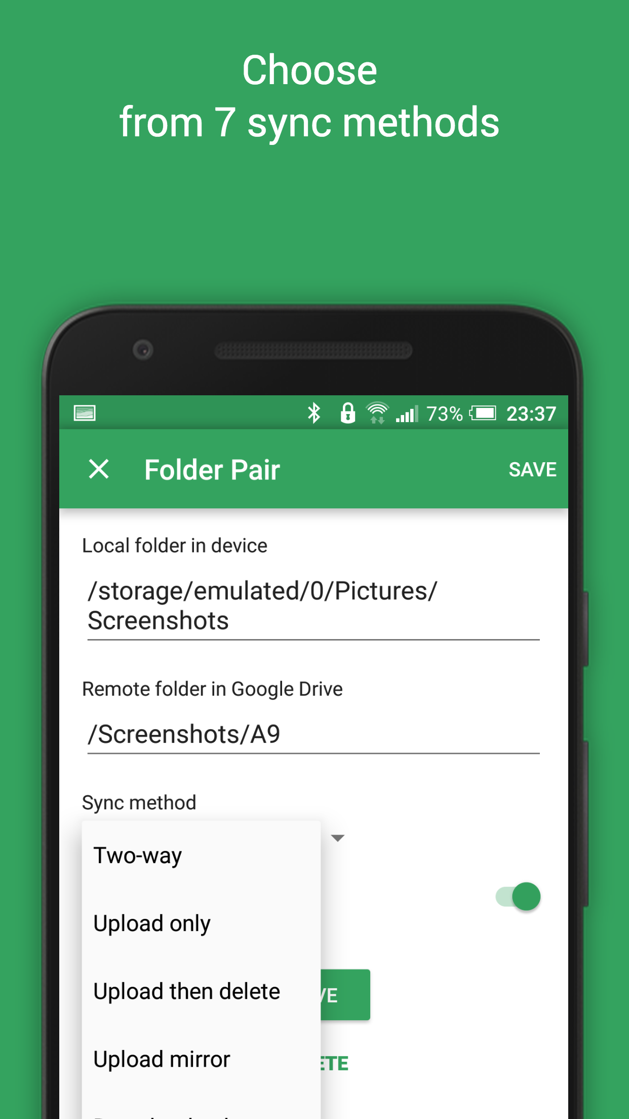 اسکرین شات 5 برنامه Autosync for Google Drive