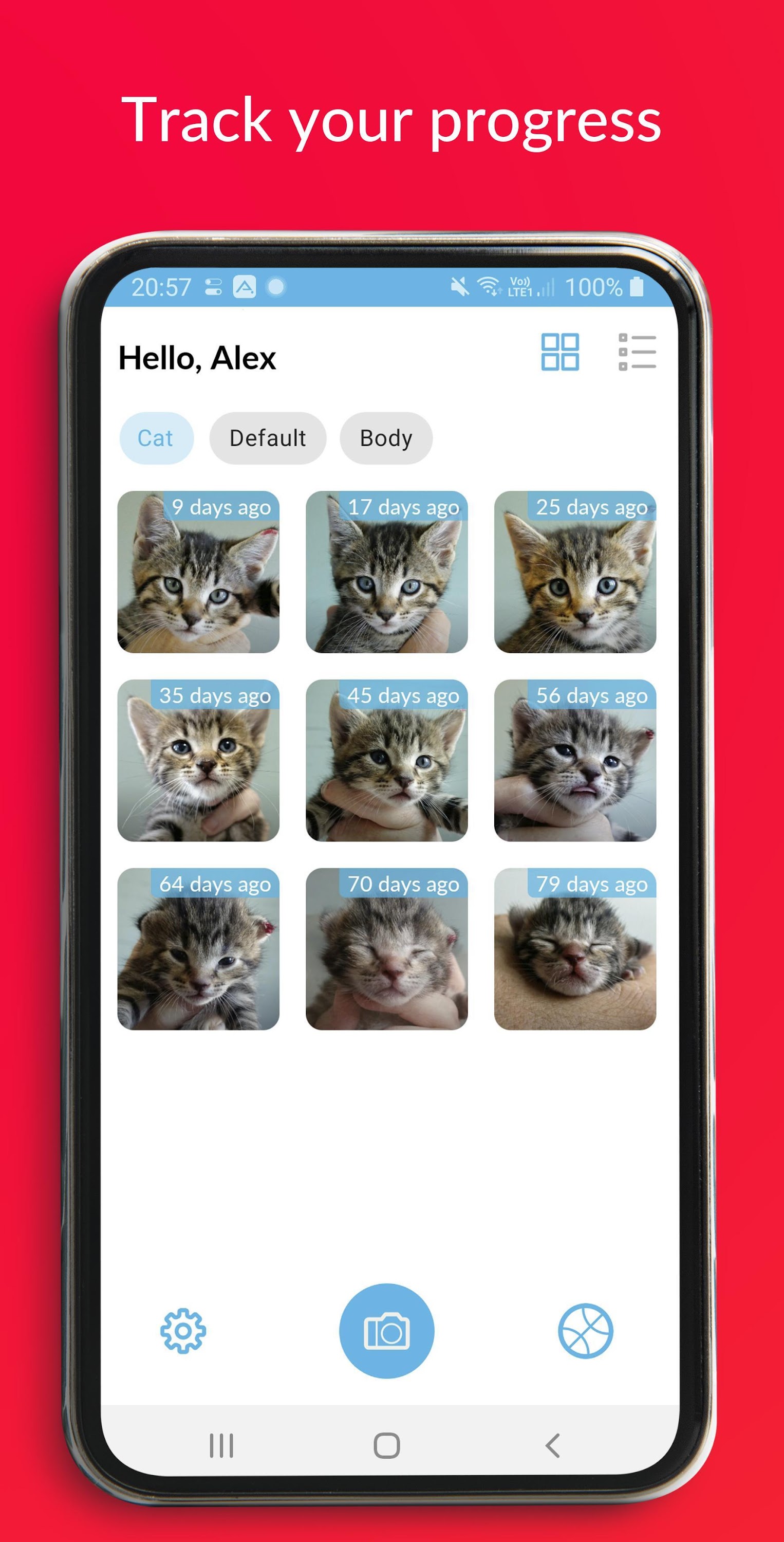 اسکرین شات 1 برنامه Photo Progress: Before - After