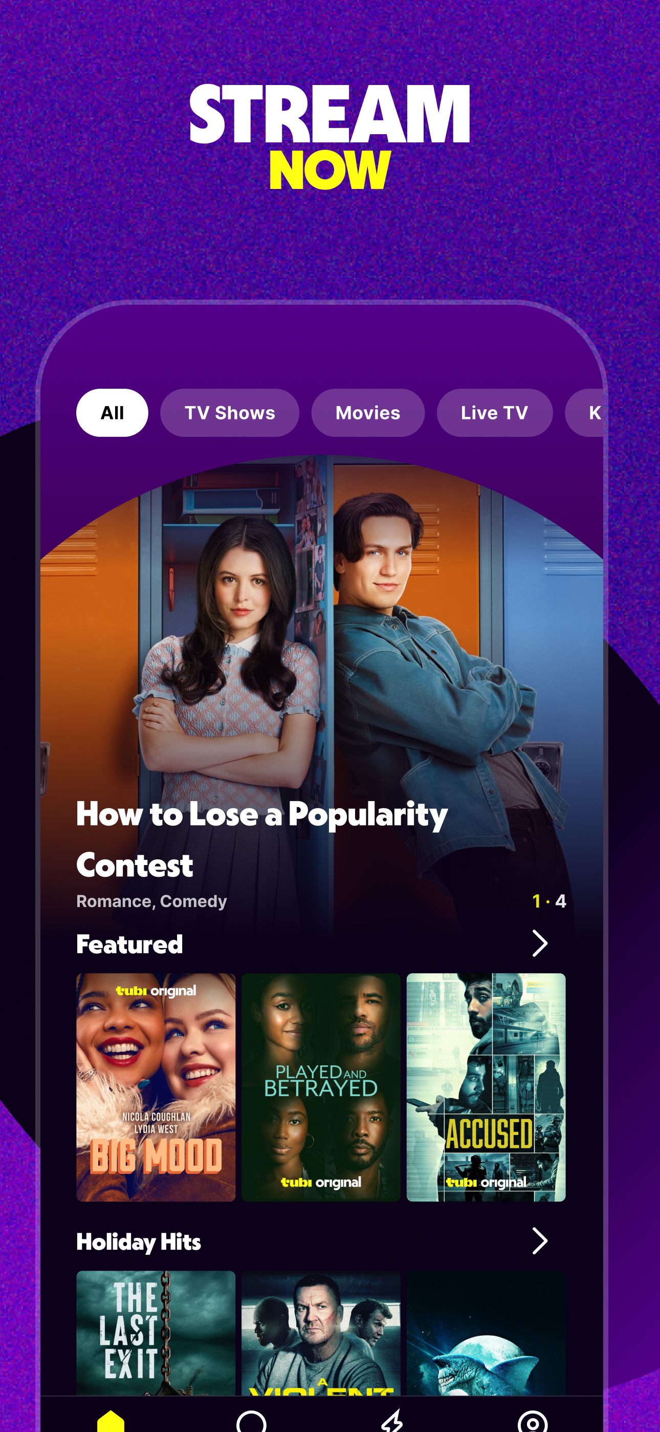 اسکرین شات 2 برنامه Tubi: Free Movies & Live TV