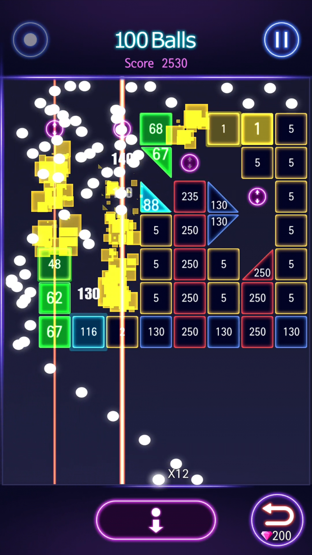 اسکرین شات 5 بازی Bricks Breaker Hit - Glow Ball