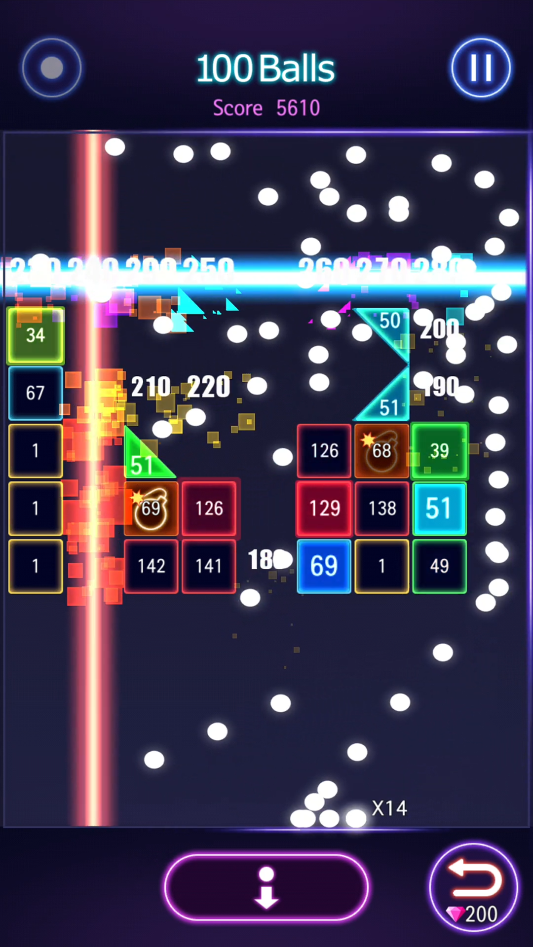 اسکرین شات 4 بازی Bricks Breaker Hit - Glow Ball