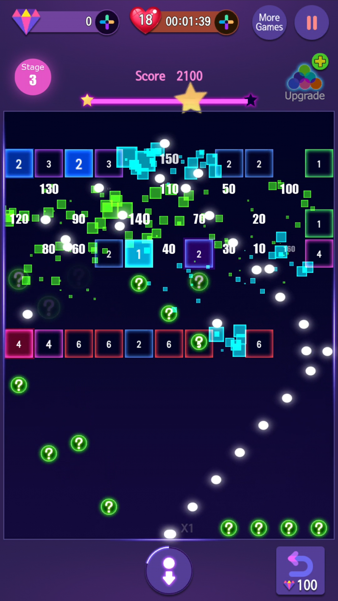 اسکرین شات 4 بازی Neon Bricks Master
