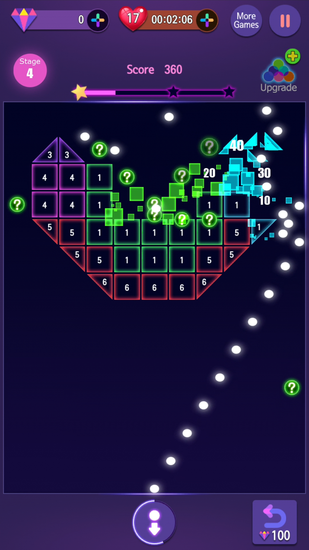 اسکرین شات 5 بازی Neon Bricks Master