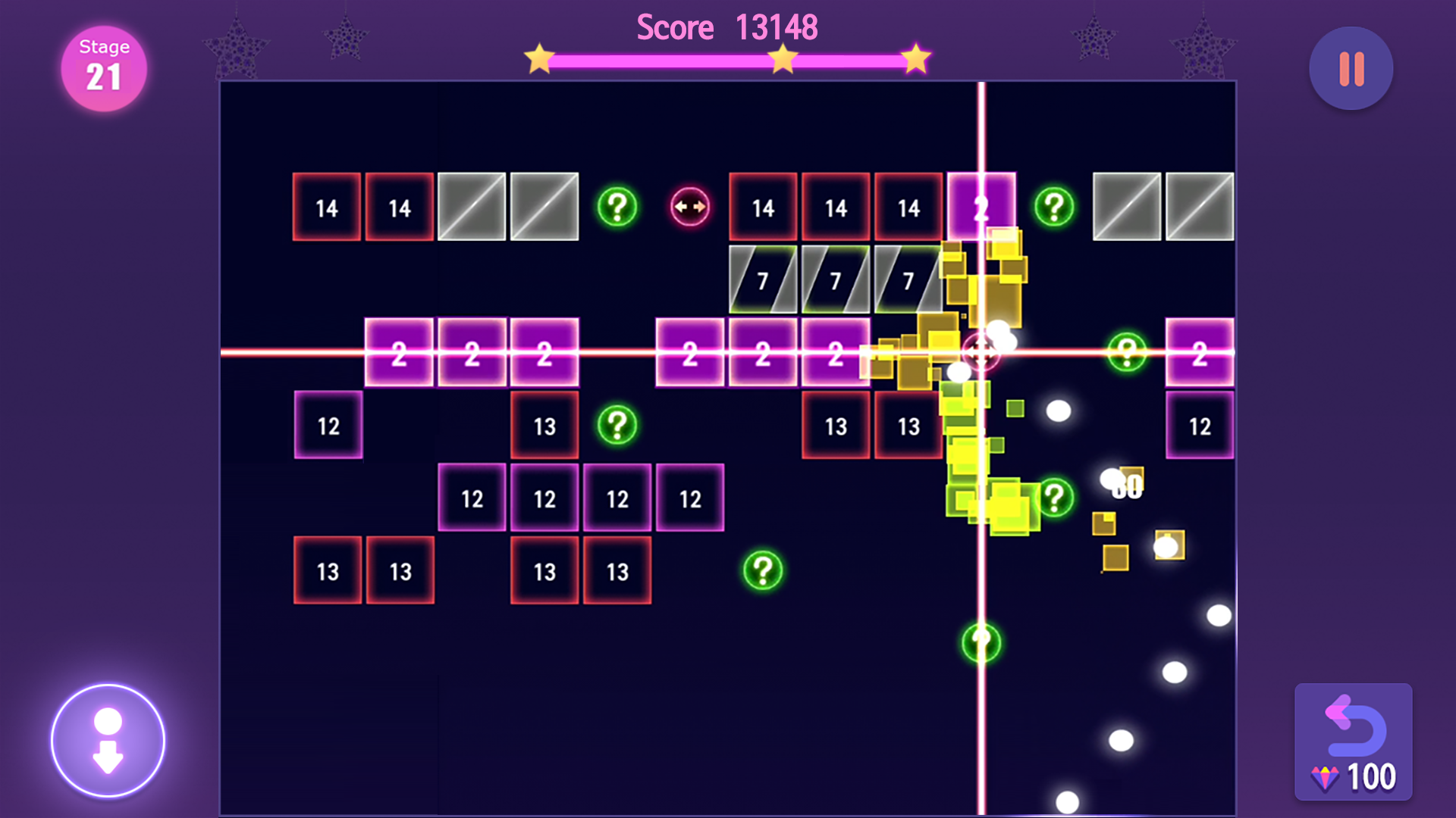 اسکرین شات 2 بازی Neon Bricks Master