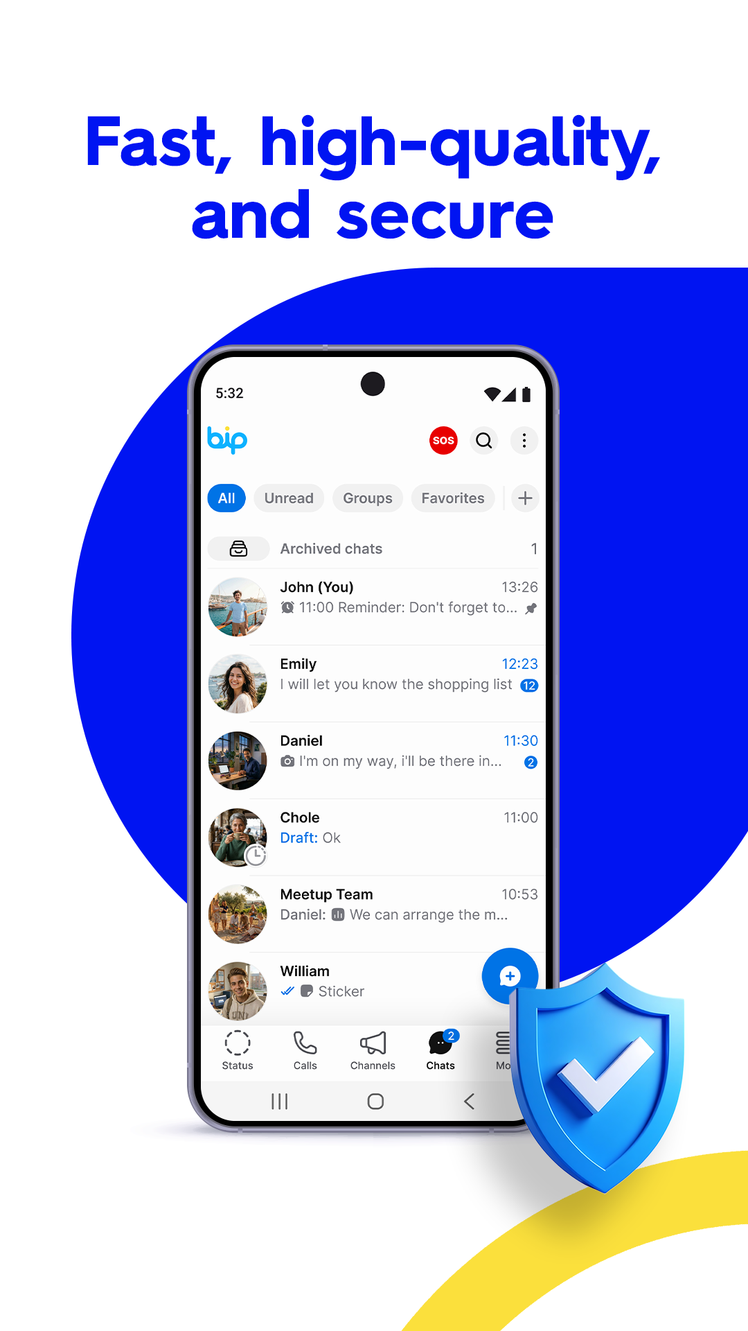 اسکرین شات 1 برنامه BiP - Messenger, Video Call