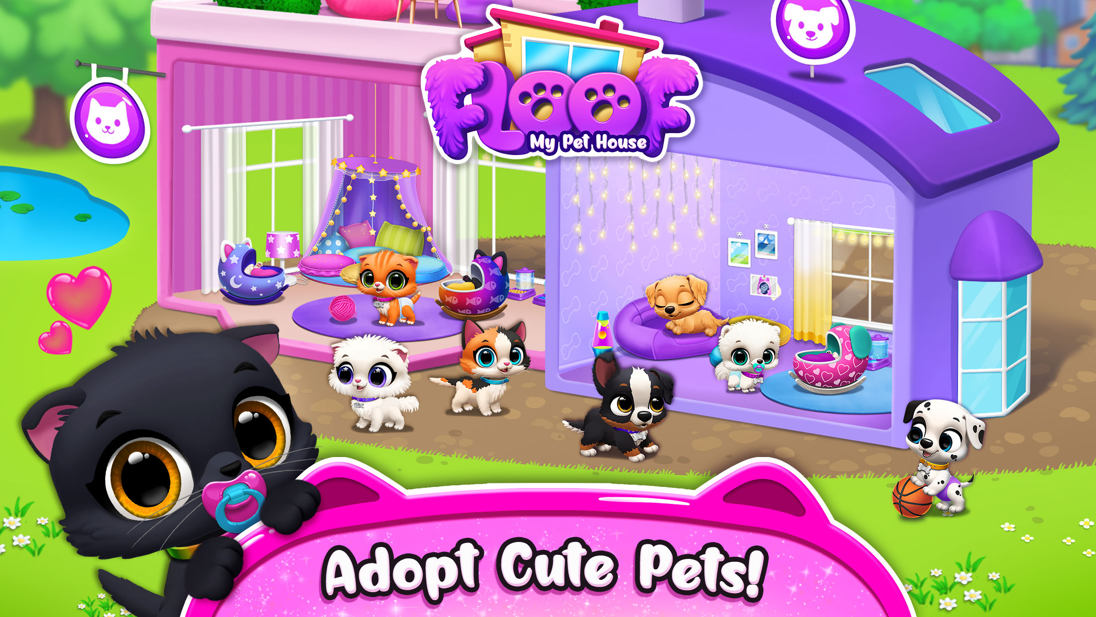 اسکرین شات 2 بازی Floof - My Pet House