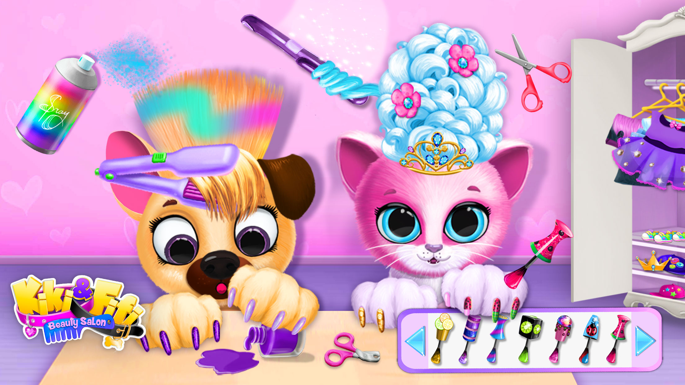 اسکرین شات 4 بازی Kiki & Fifi Pet Beauty Salon