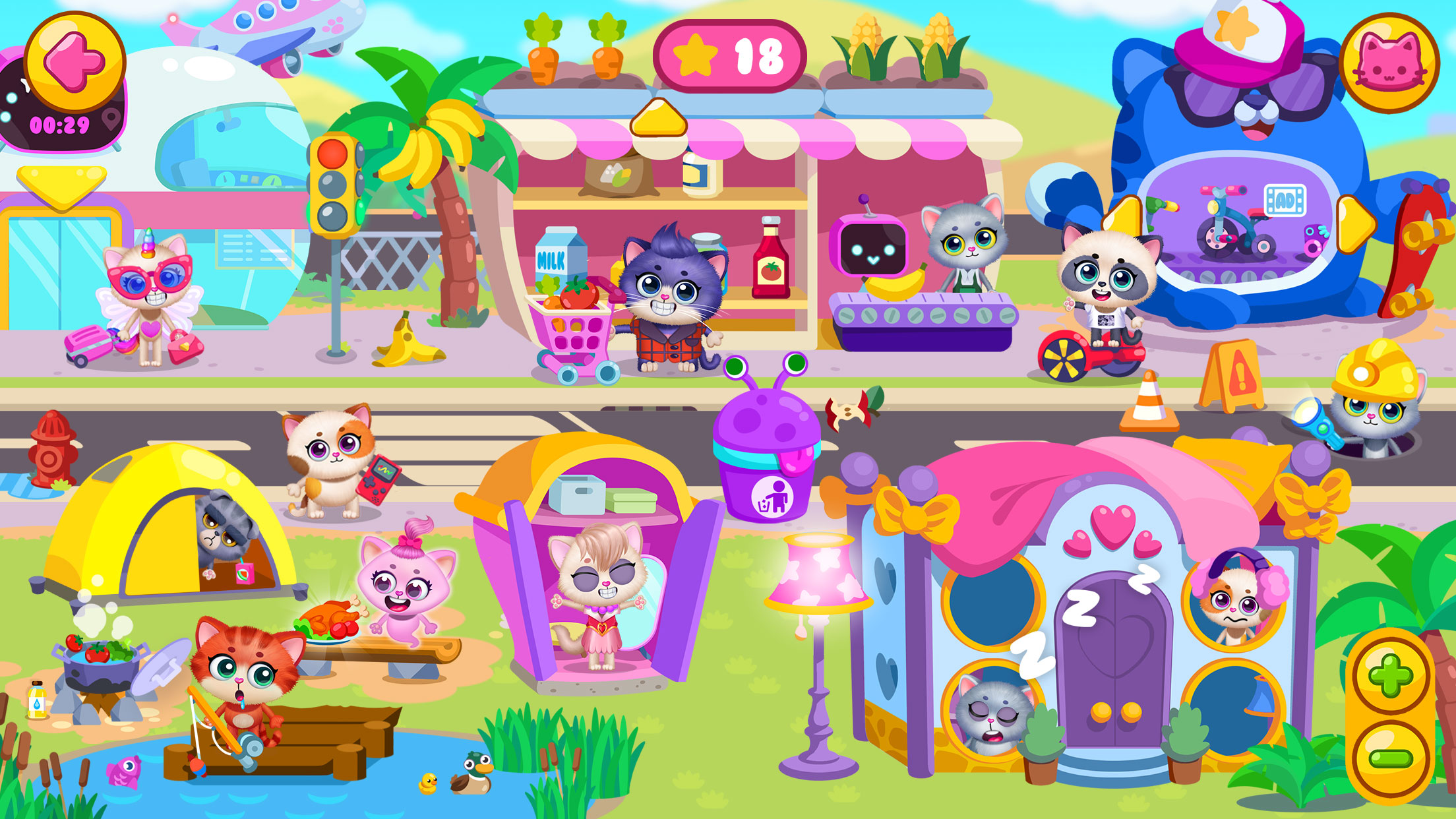 اسکرین شات 2 بازی Little Kitty Town