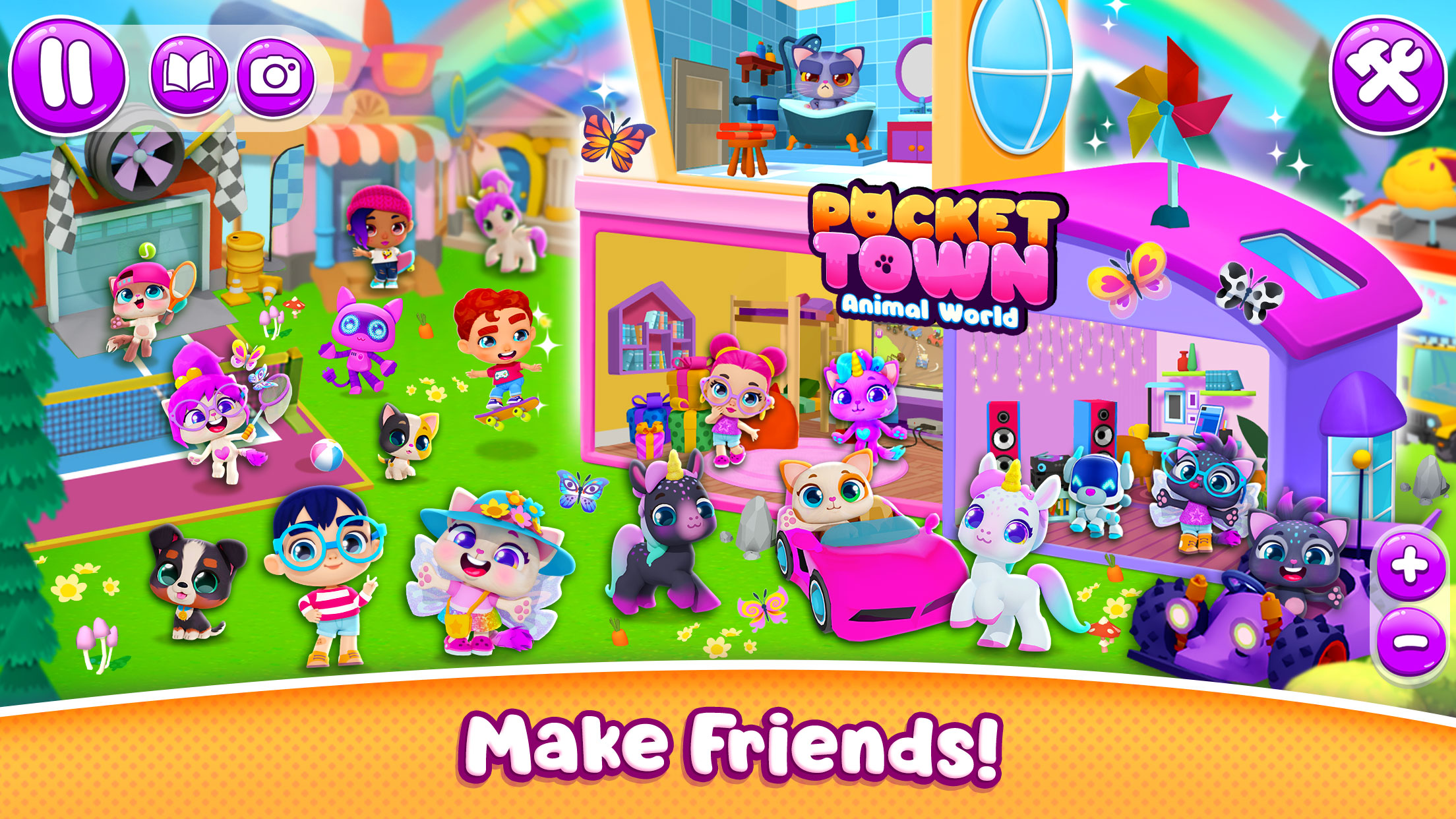 اسکرین شات 3 بازی Pocket Town - Animal World