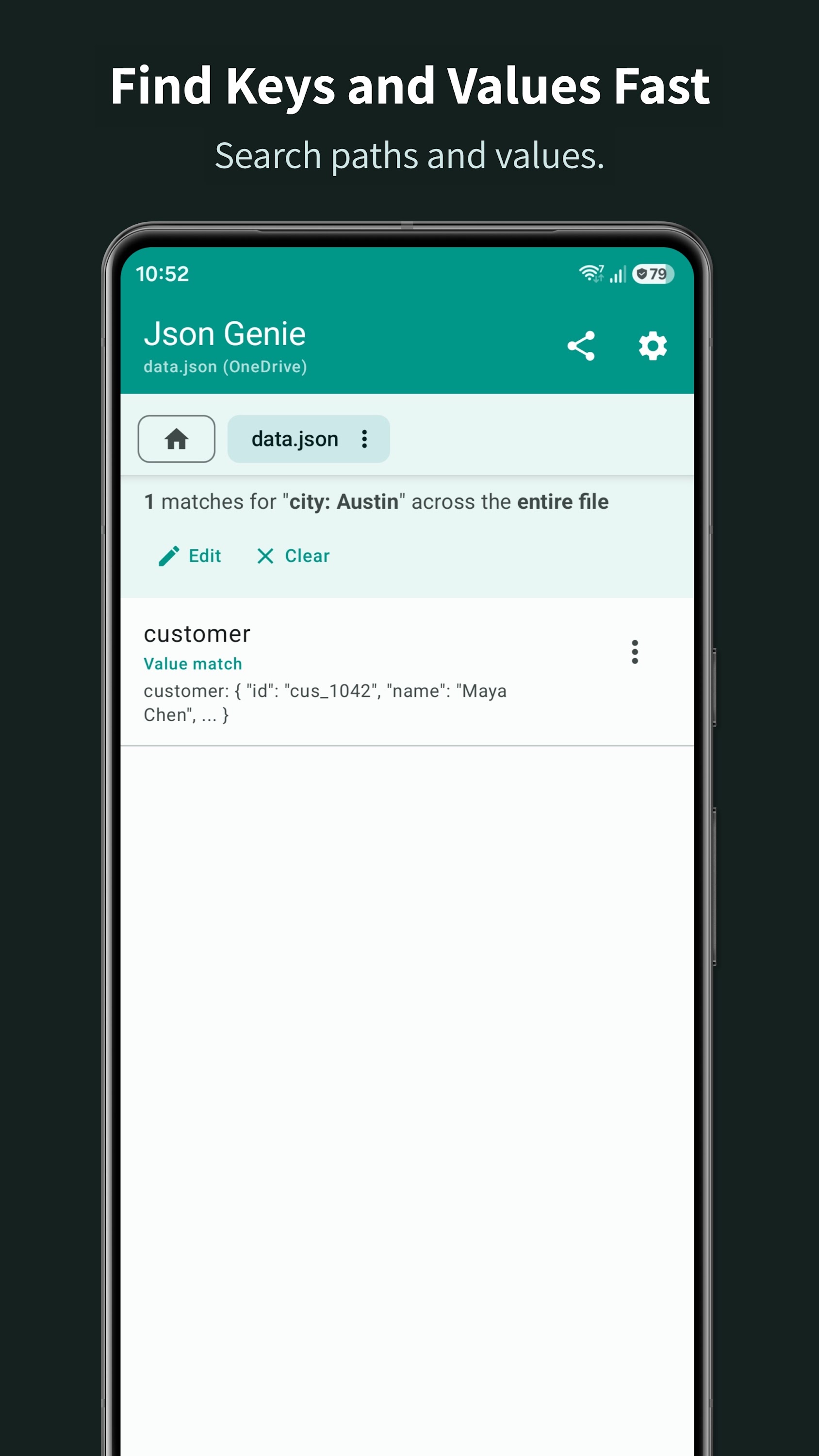 اسکرین شات 7 برنامه Json Genie: JSON Viewer/Editor