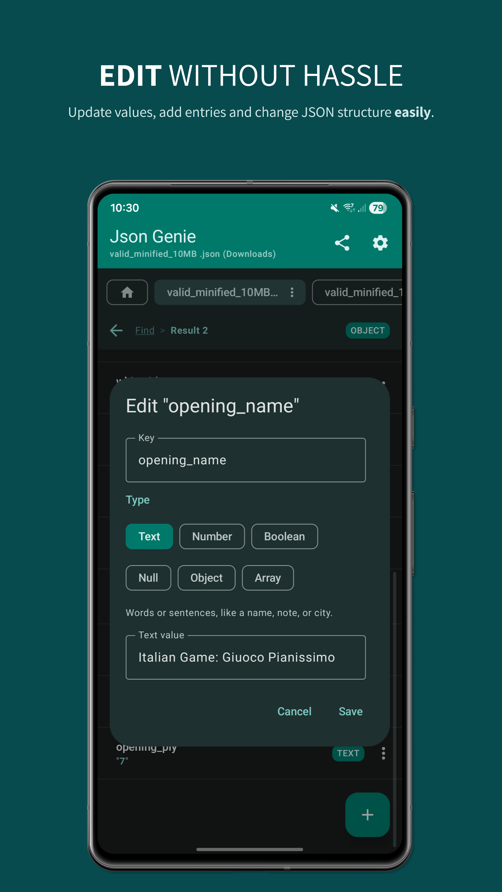 اسکرین شات 4 برنامه Json Genie: JSON Viewer/Editor