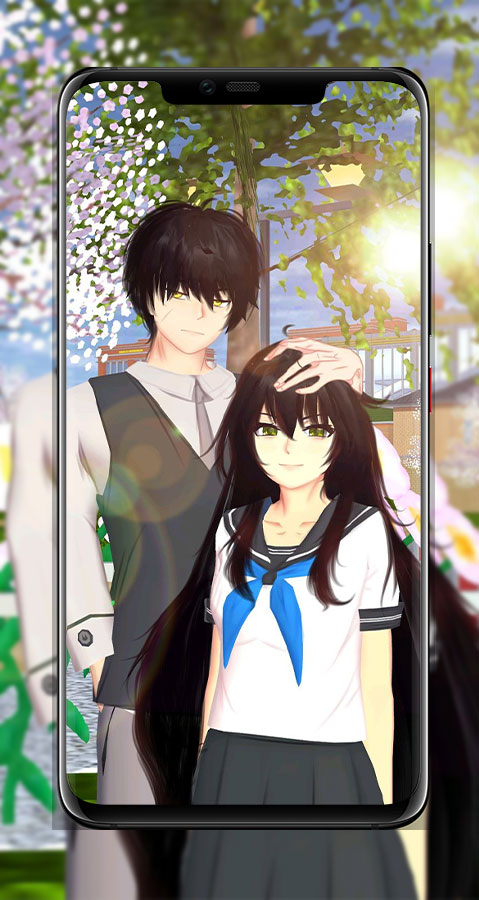 اسکرین شات 1 برنامه Sakura Wallpaper School 4K