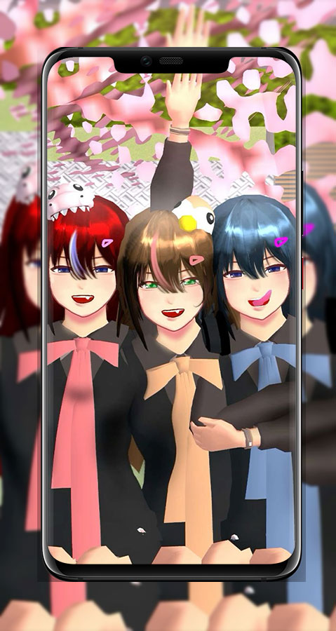 اسکرین شات 3 برنامه Sakura Wallpaper School 4K