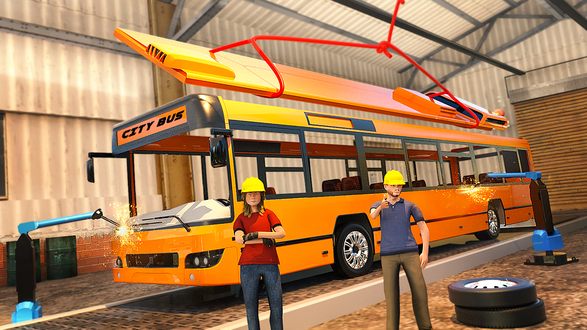 اسکرین شات 1 برنامه Bus Mechanic Simulator: Repair
