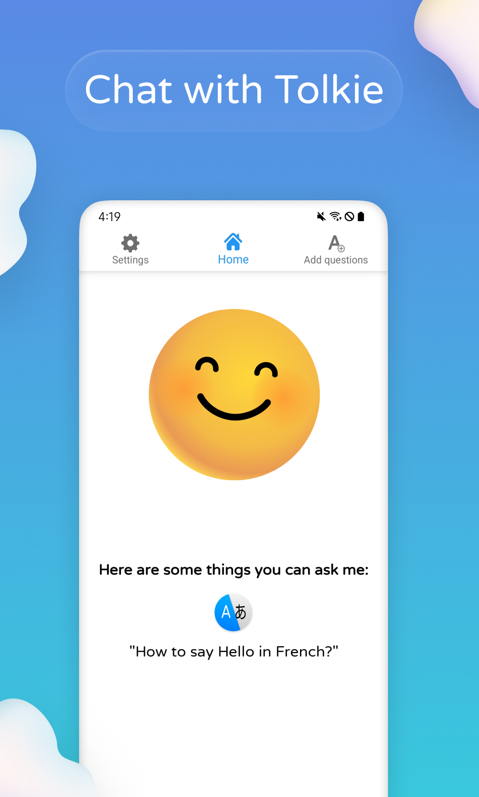 اسکرین شات 1 برنامه Tolkie - AI Virtual Assistant