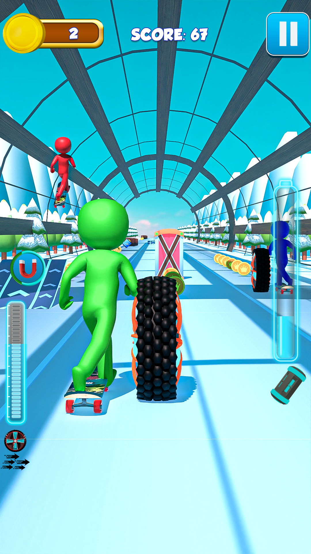 اسکرین شات 5 بازی Turbo Skate Games - Tyre Game