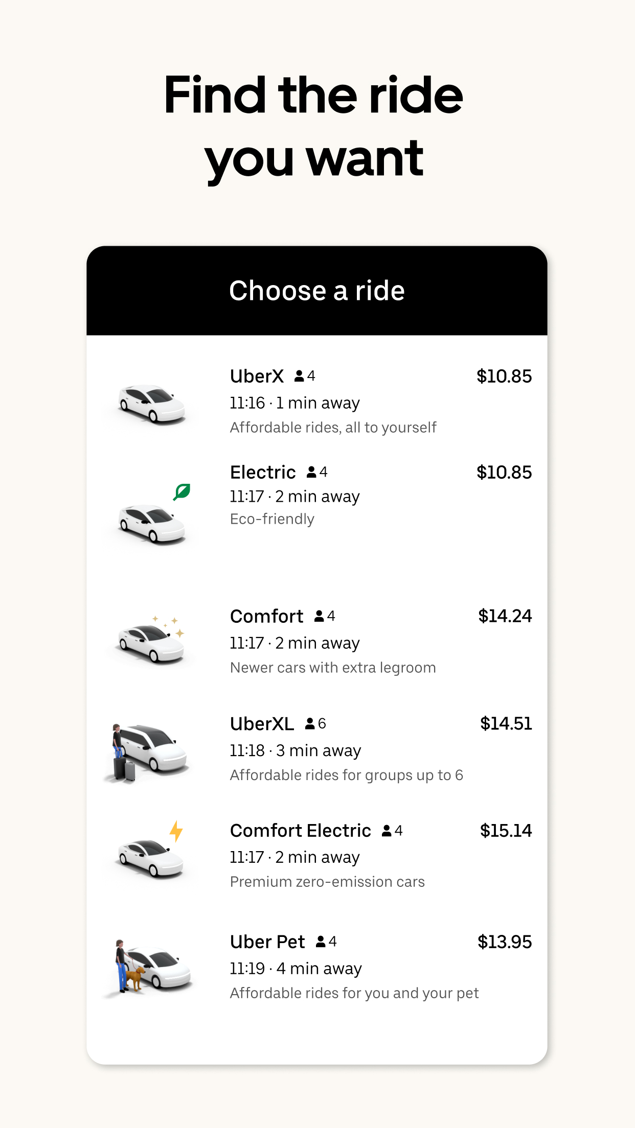 اسکرین شات 4 برنامه Uber - Request a ride