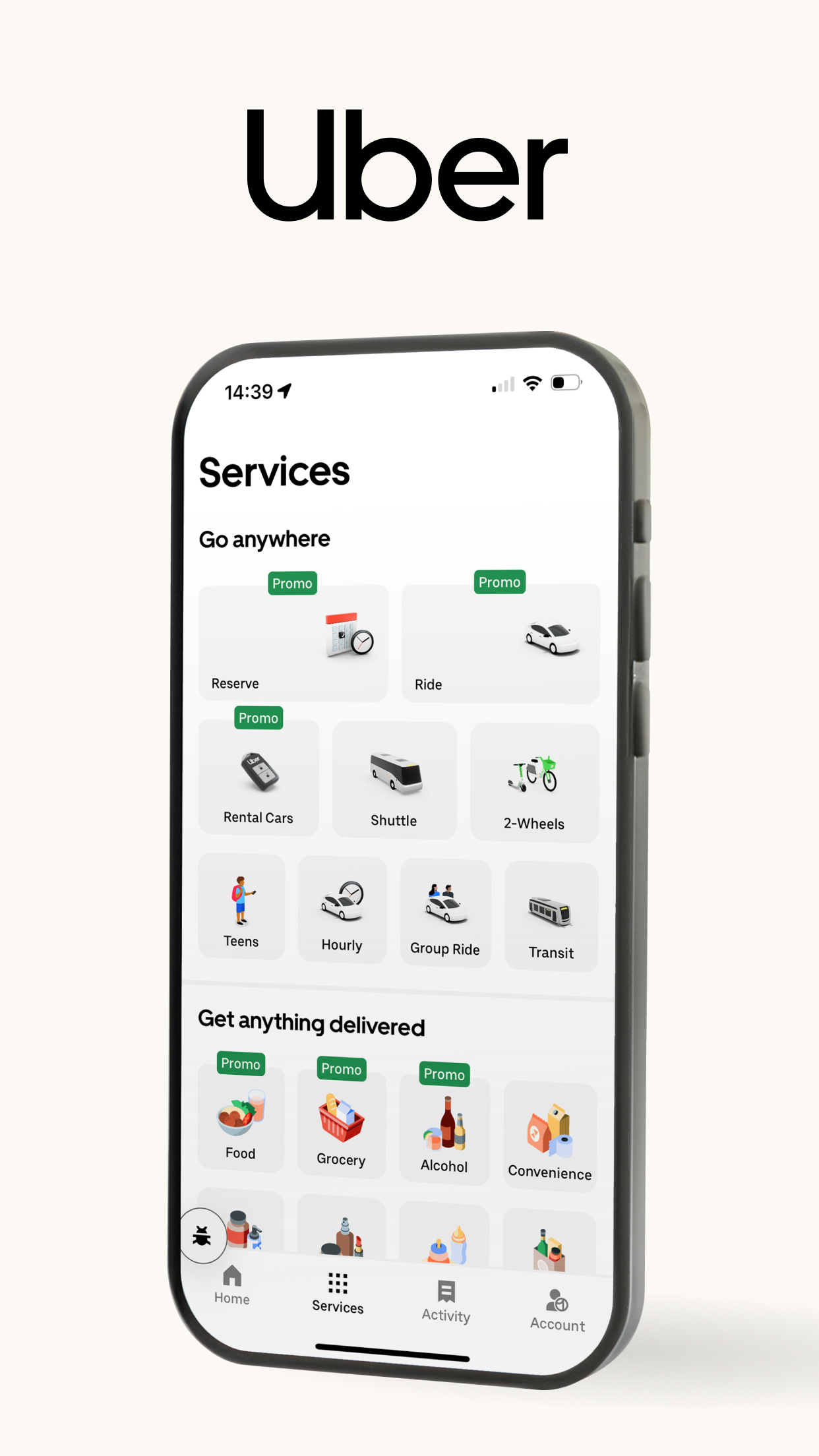 اسکرین شات 2 برنامه Uber - Request a ride