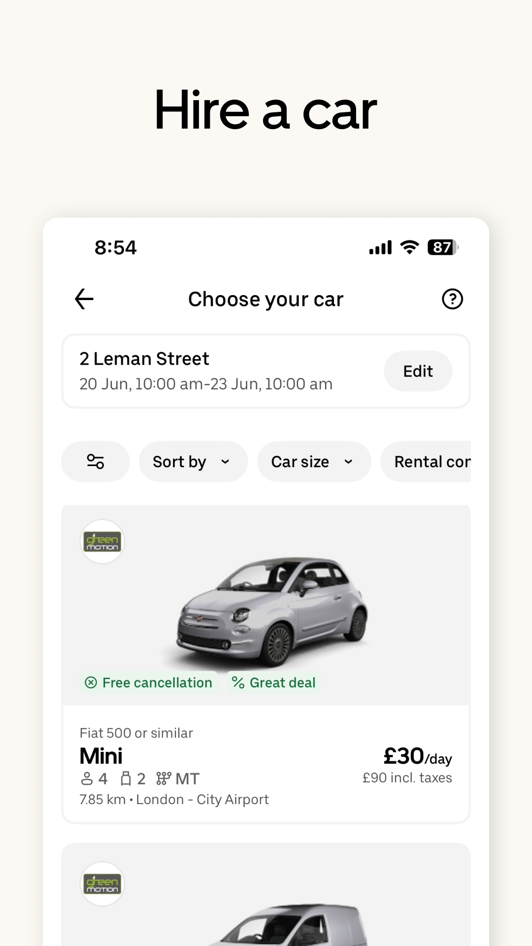 اسکرین شات 4 برنامه Uber: Rides, eats, and more