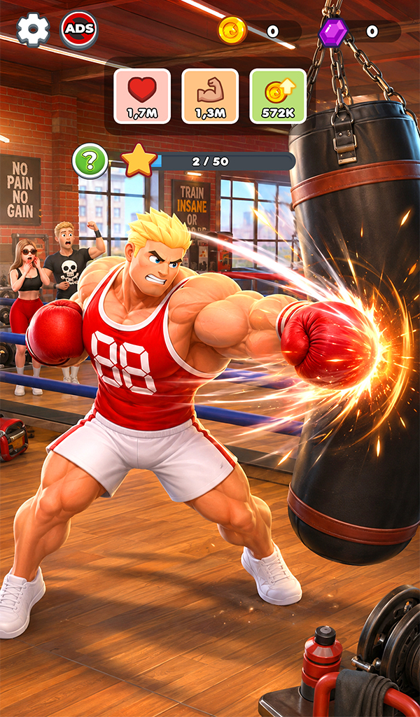 اسکرین شات 4 بازی Gym Idle Clicker: Fitness Hero
