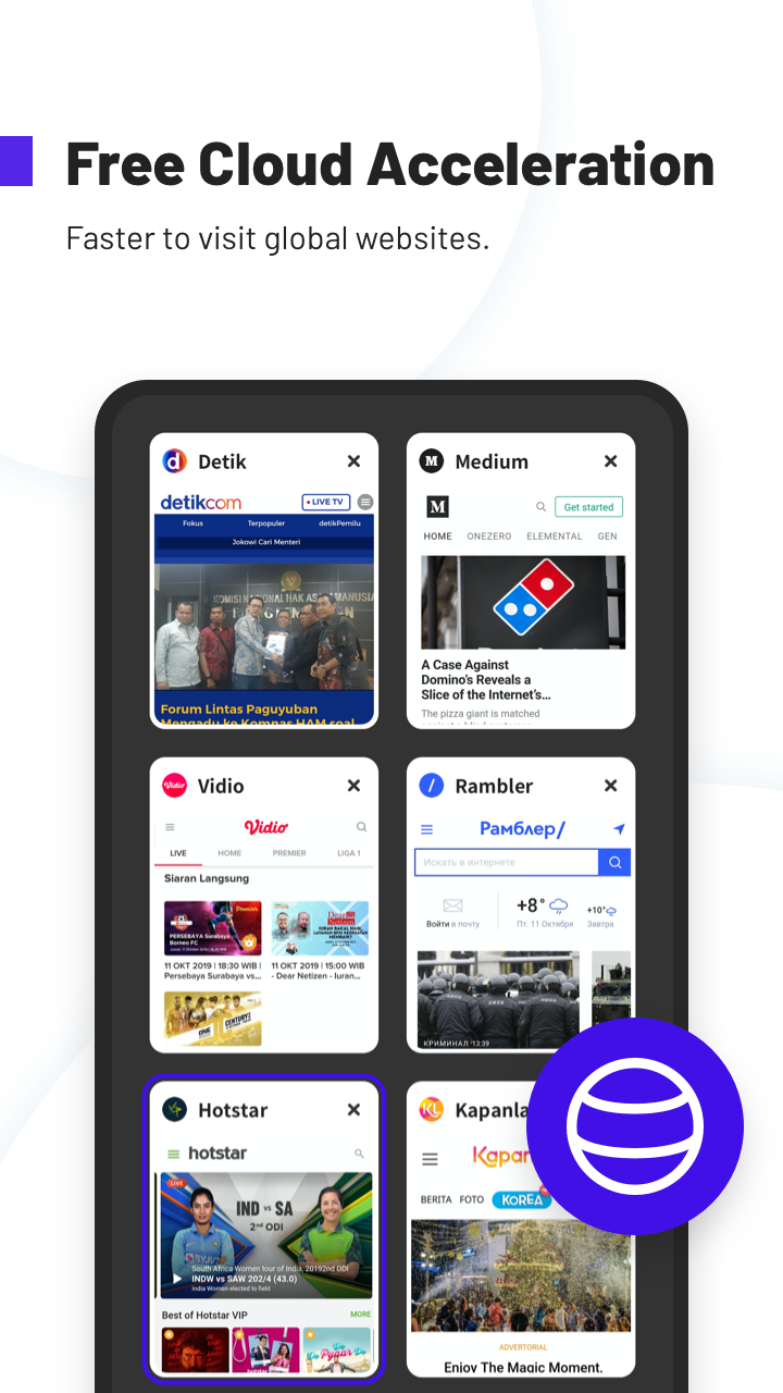 اسکرین شات 5 برنامه UC Browser Turbo- Fast Download, Secure, Ad Block