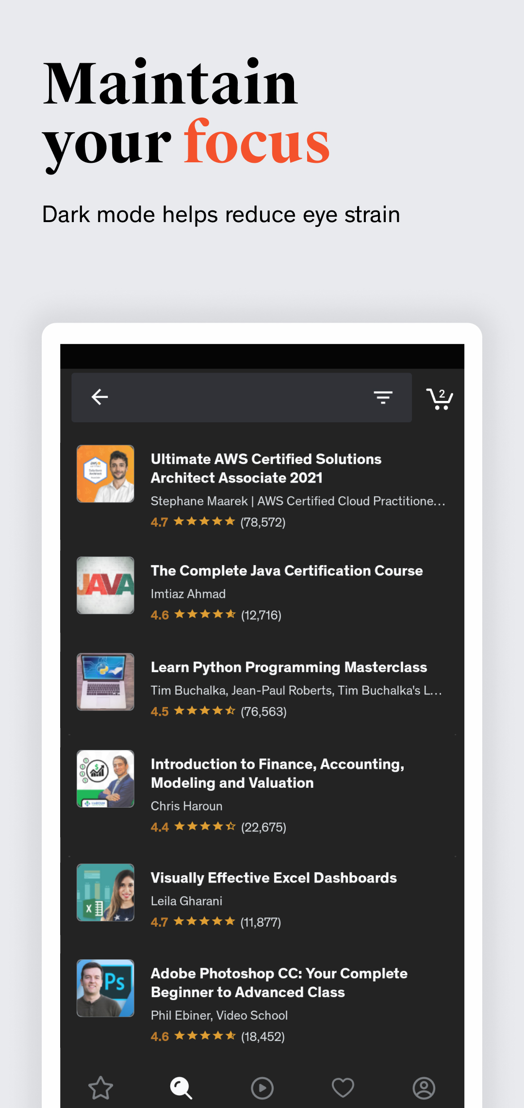اسکرین شات 6 برنامه Udemy - Online Courses