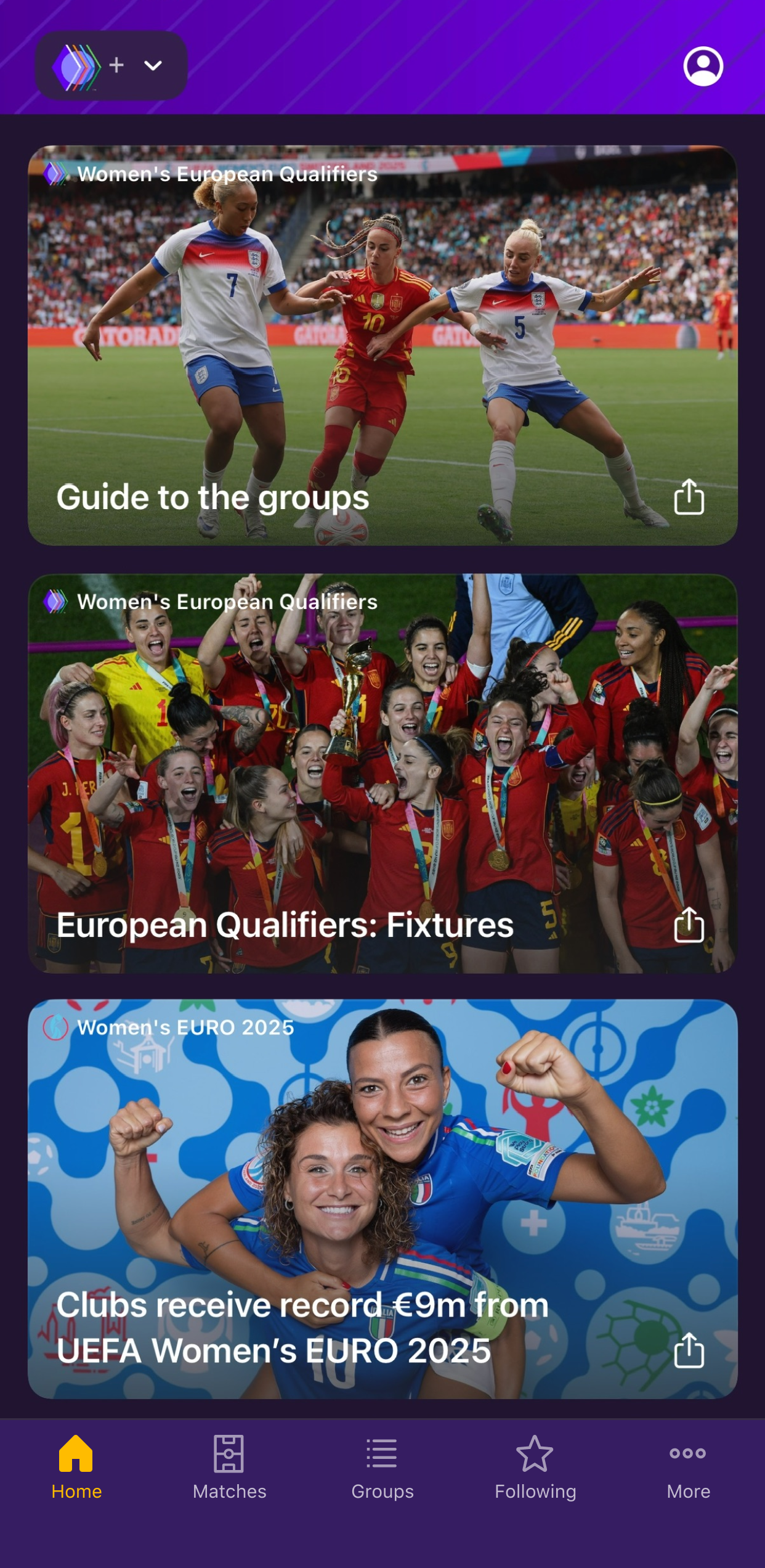 اسکرین شات 1 برنامه UEFA EURO & Nations League