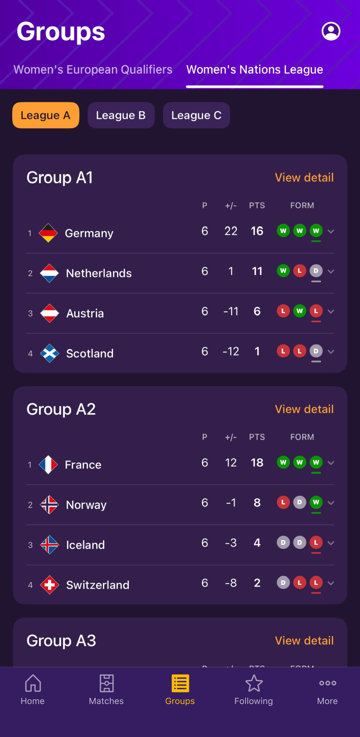 اسکرین شات 5 برنامه UEFA EURO & Nations League