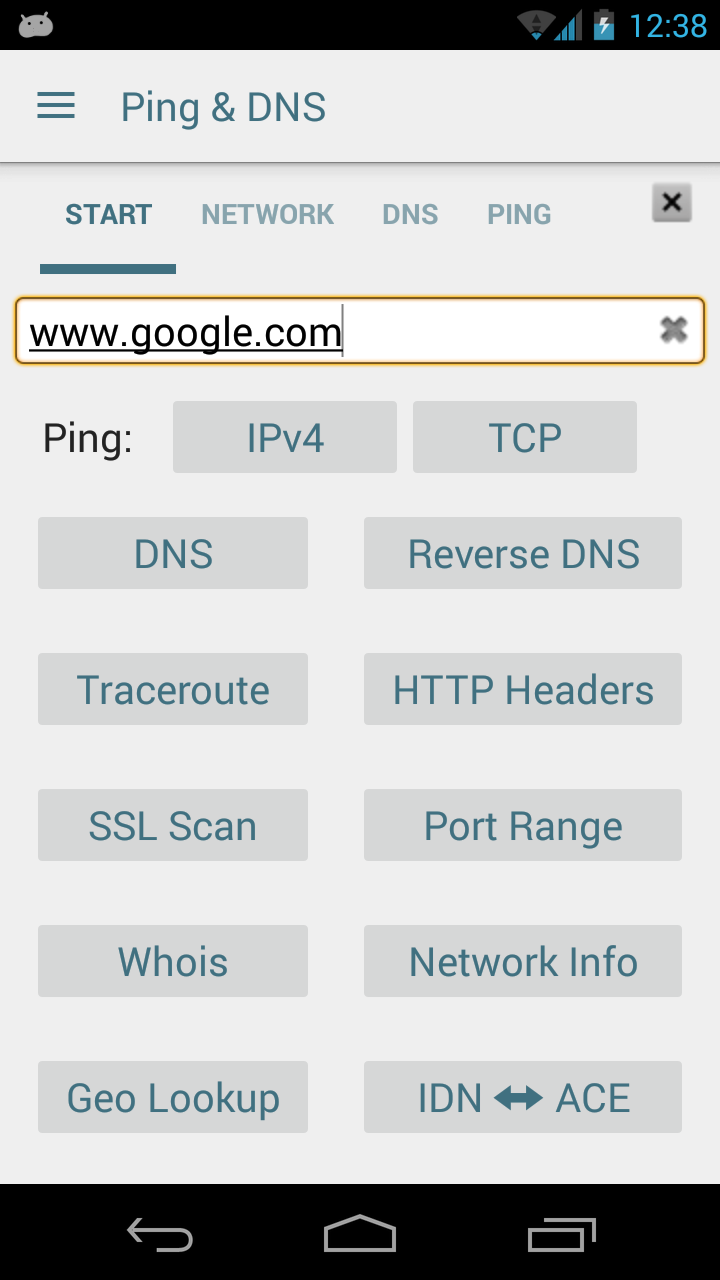 اسکرین شات 1 برنامه Ping & Net