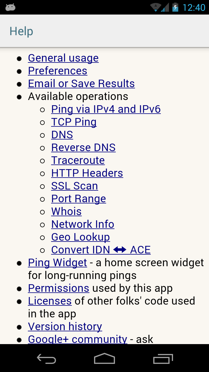 اسکرین شات 4 برنامه Ping & Net