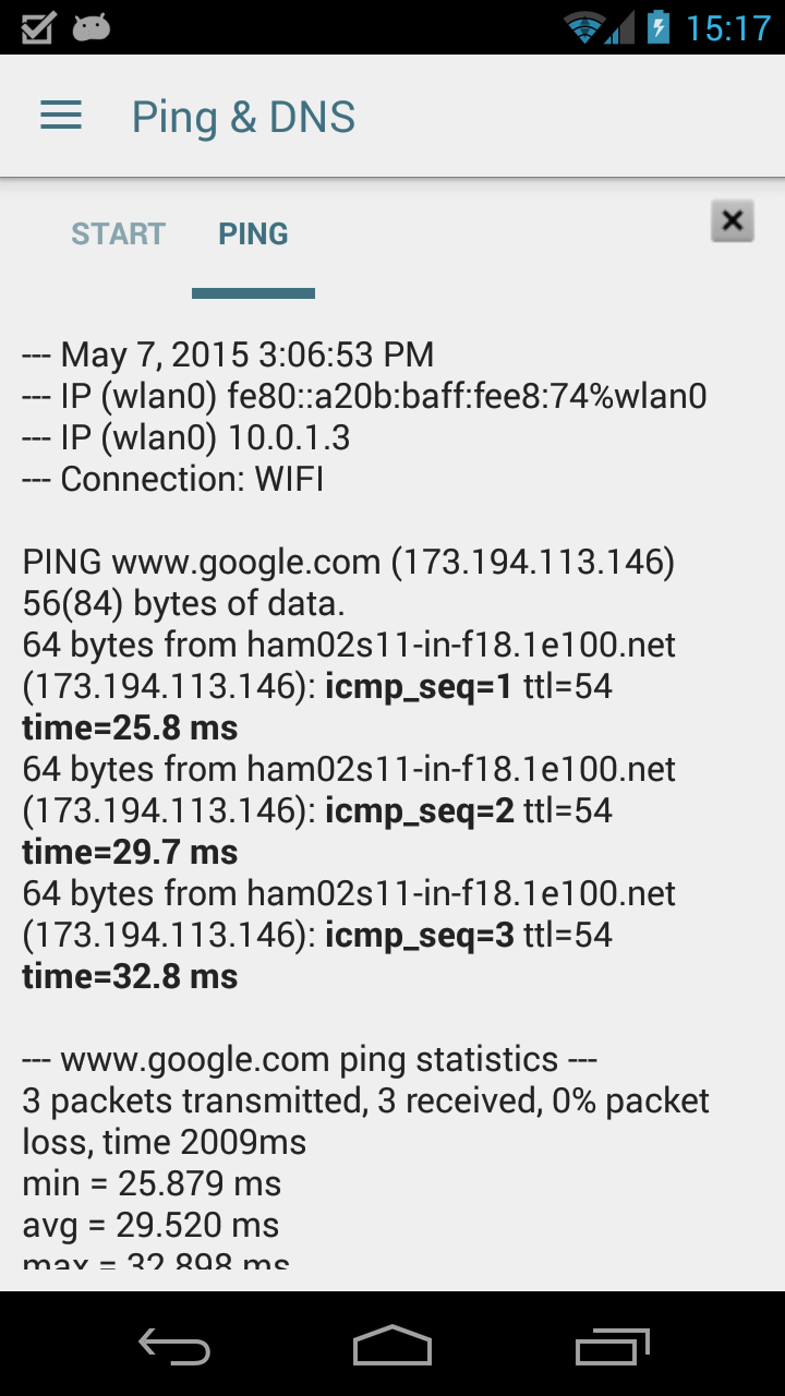 اسکرین شات 3 برنامه Ping & Net