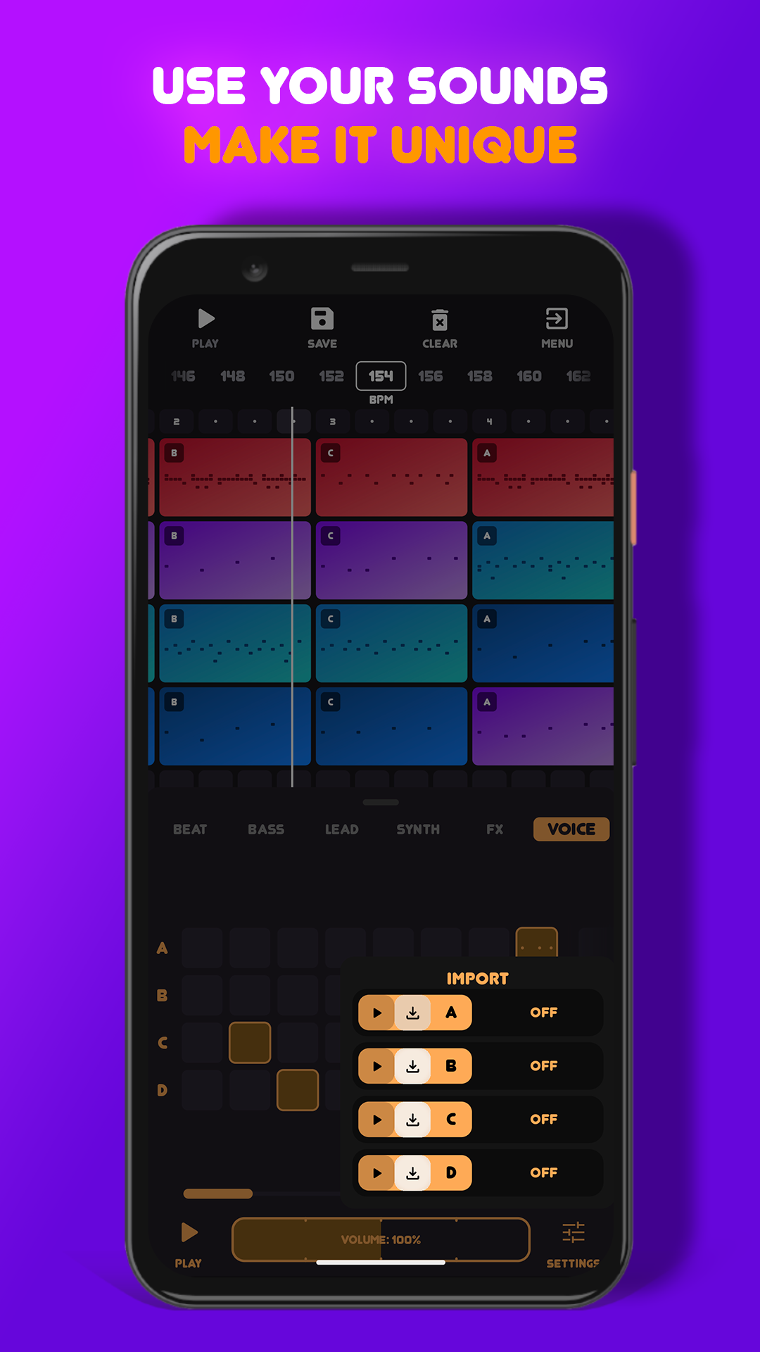 اسکرین شات 5 برنامه Beat Maker Studio: Jam Pad
