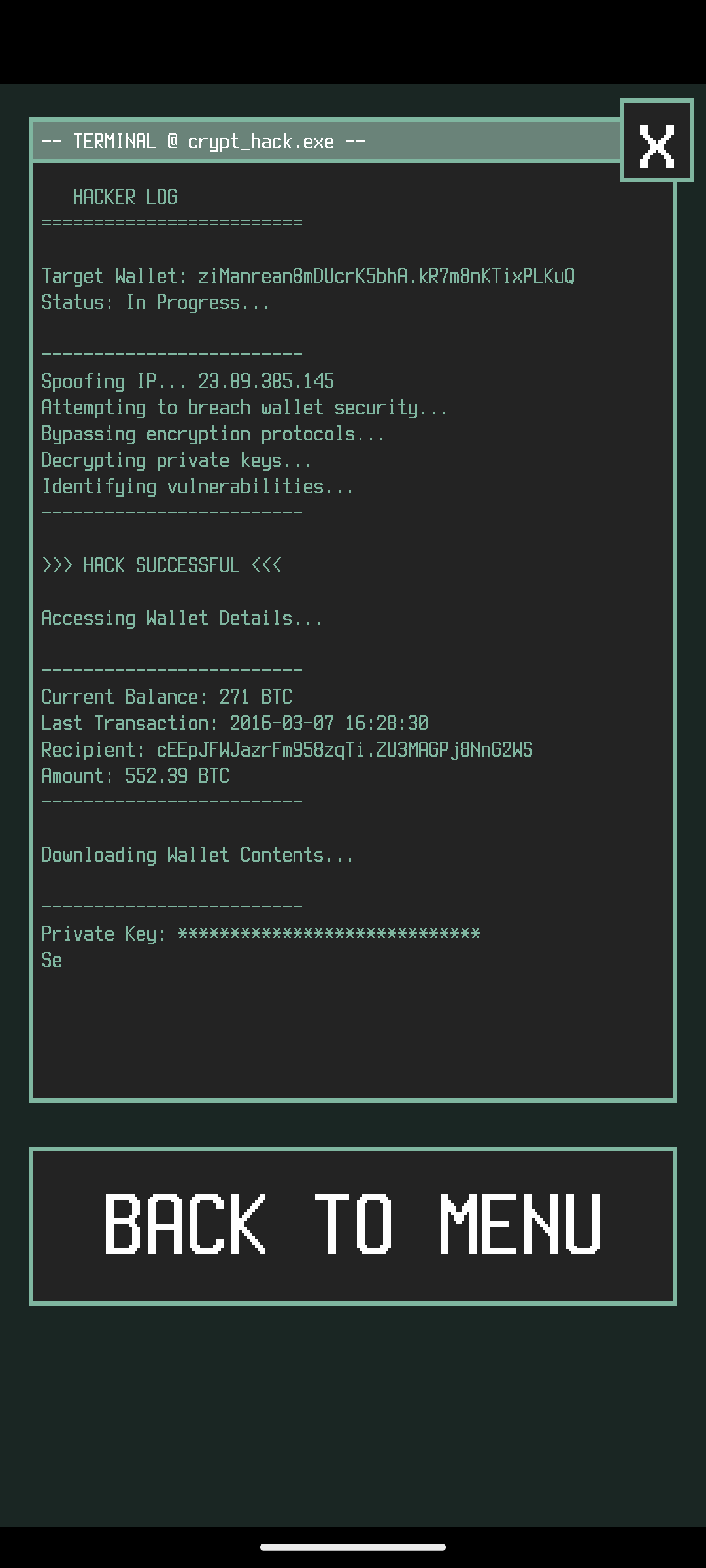 اسکرین شات 5 بازی Bitcoin Hacking Simulator