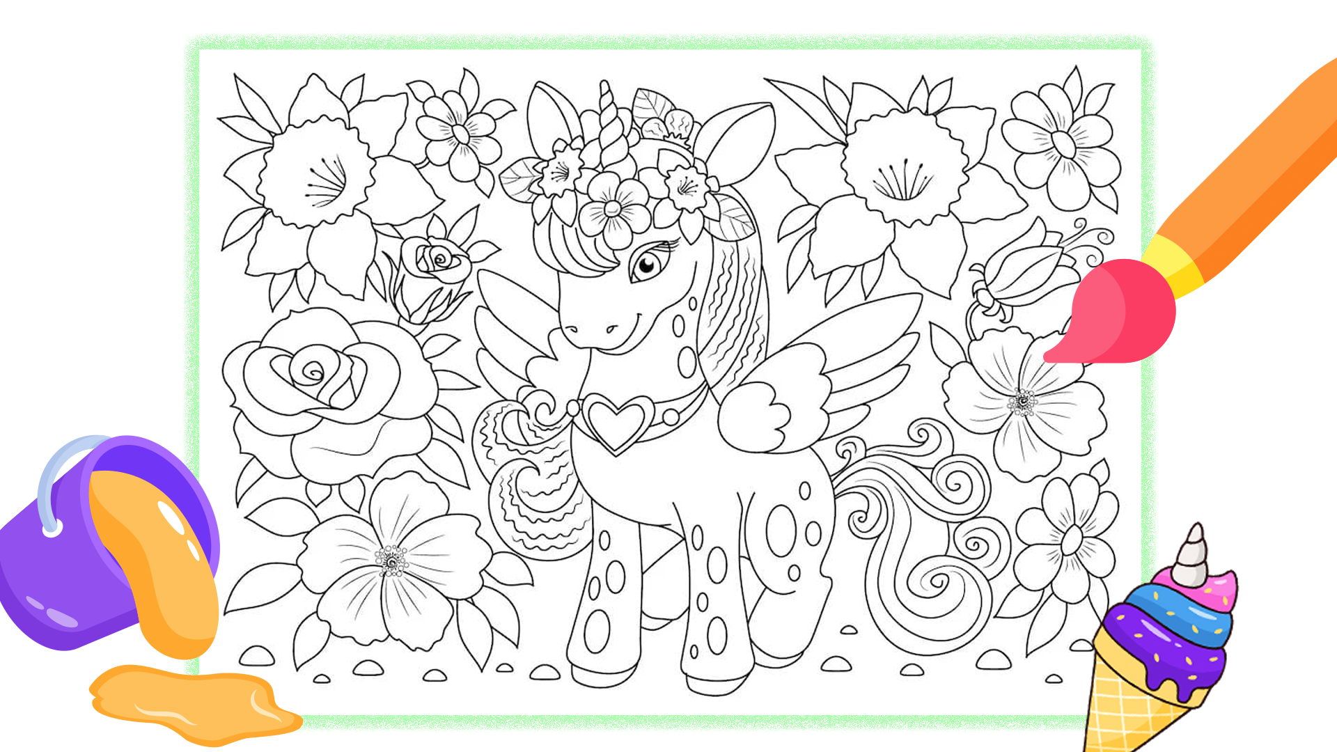 اسکرین شات 7 برنامه Unicorn Coloring Glitter Color