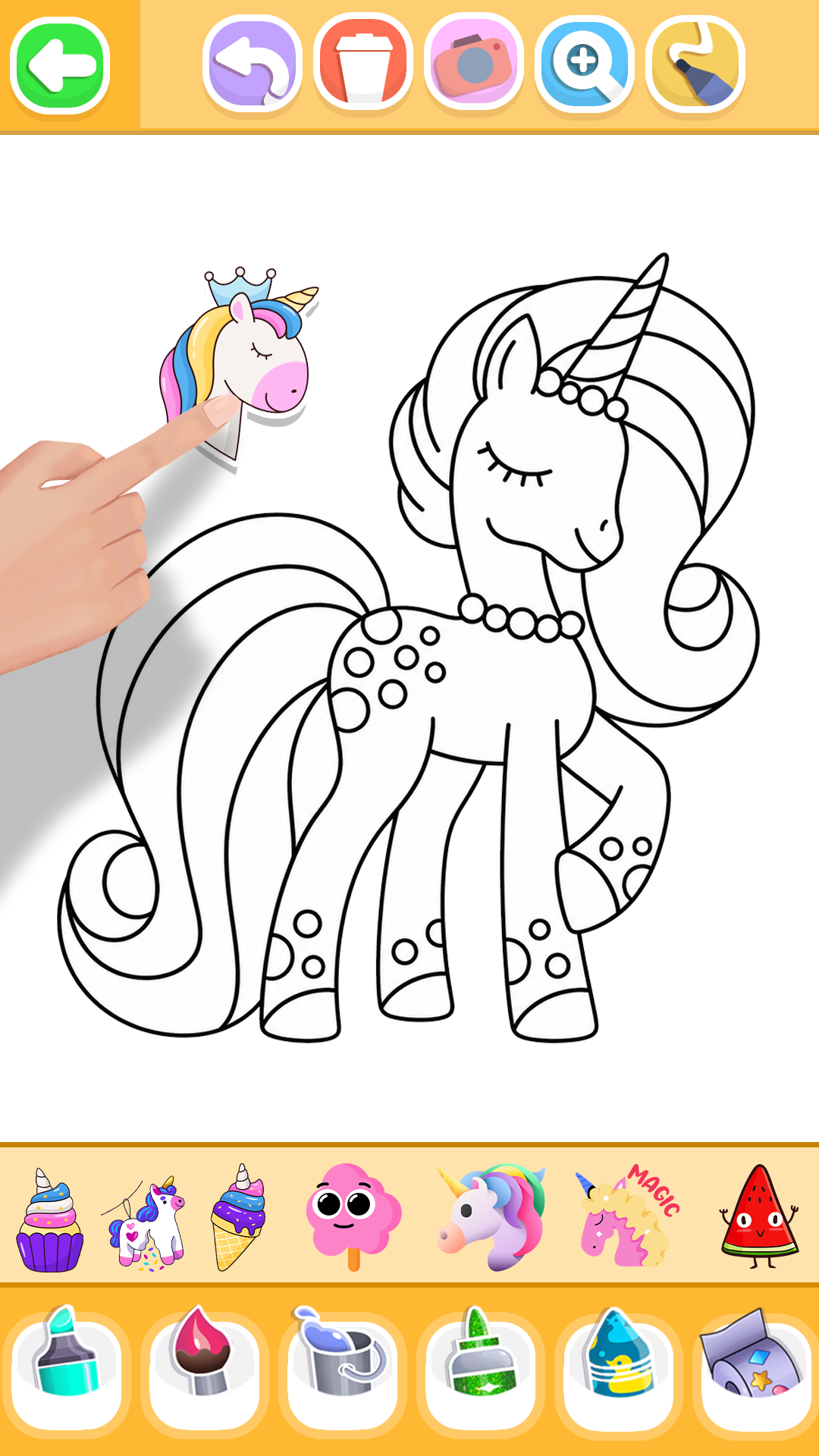 اسکرین شات 3 برنامه Unicorn Coloring Glitter Color