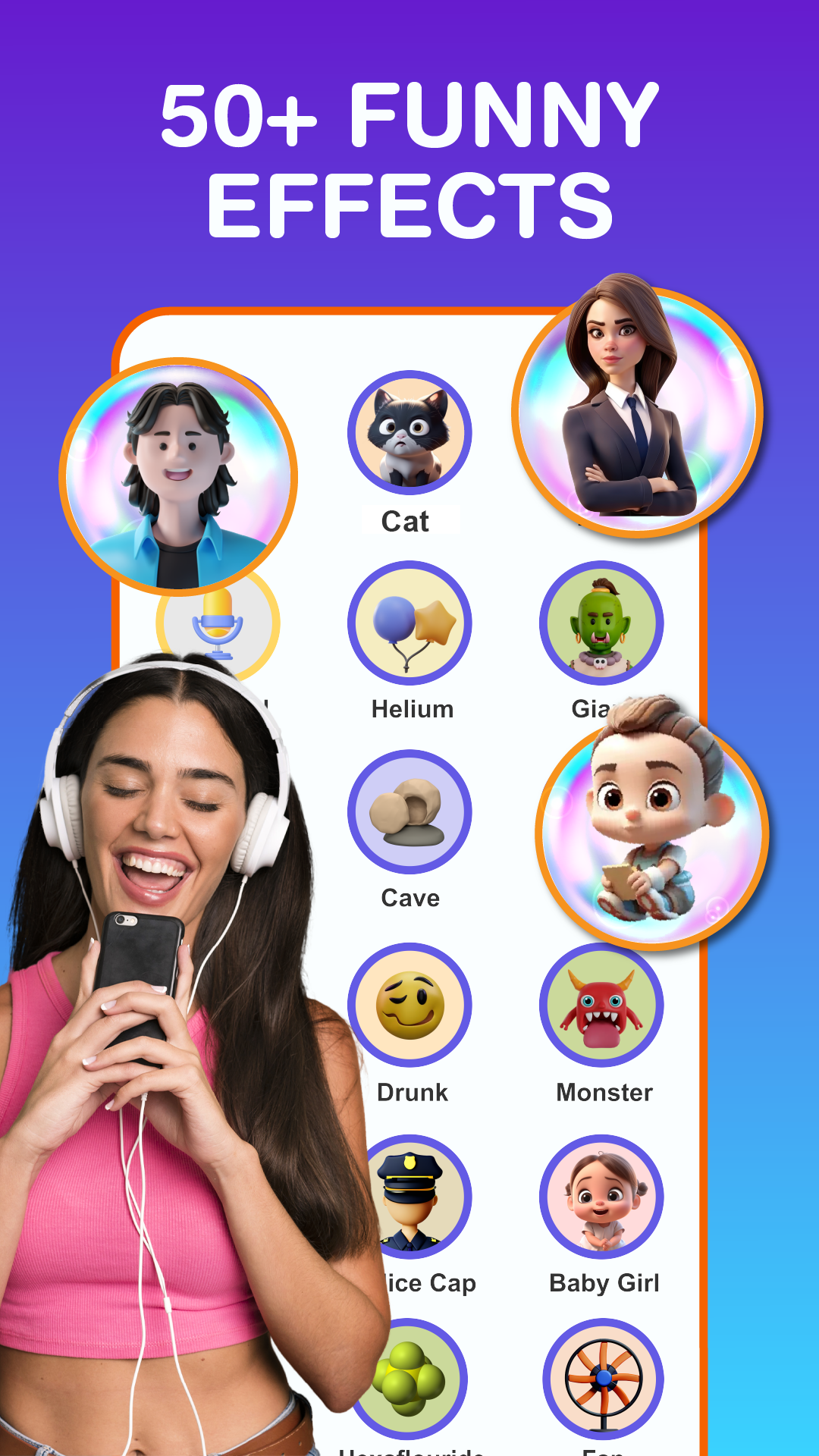 اسکرین شات 3 برنامه Voice Changer Call Voice