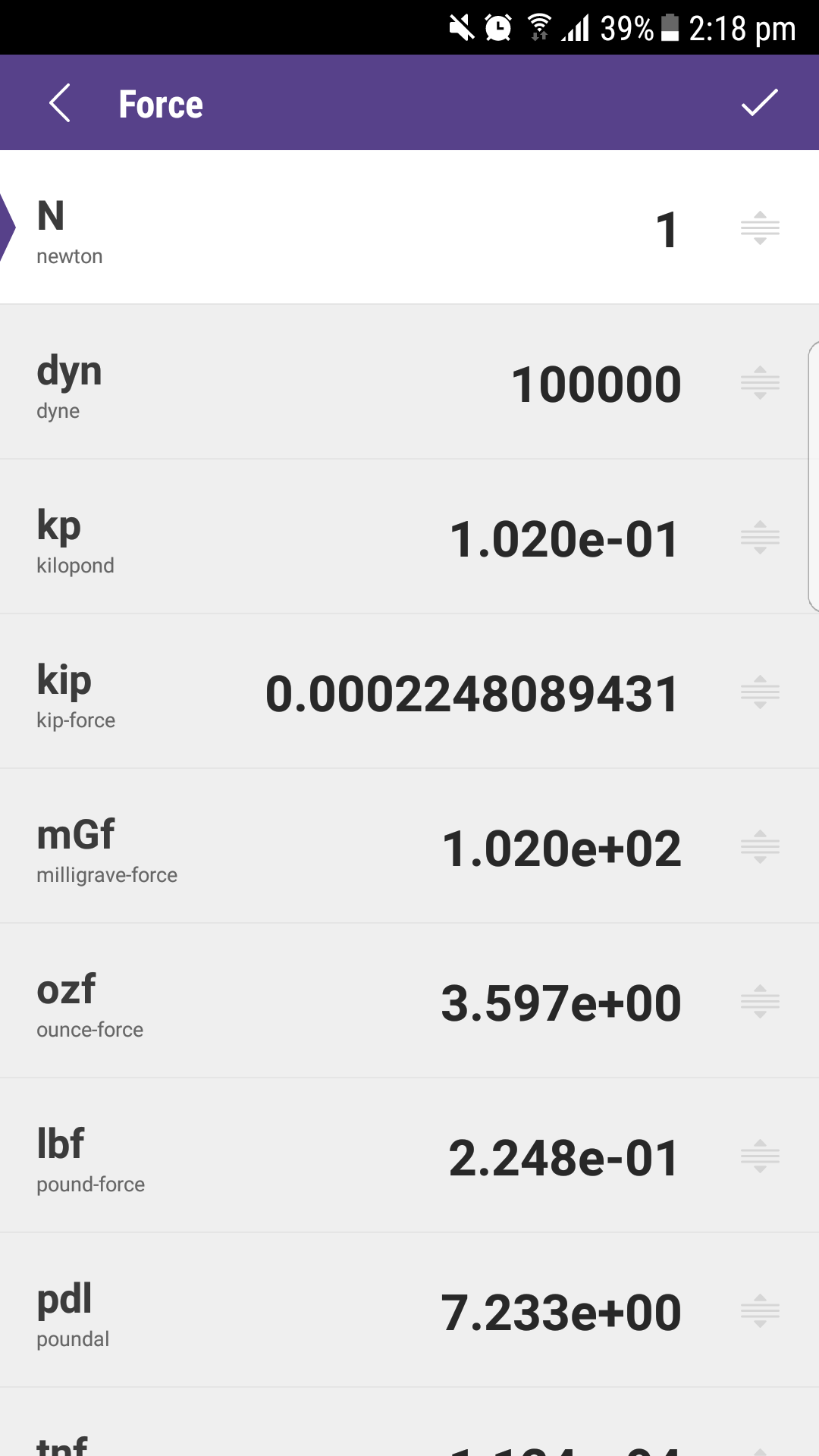 اسکرین شات 5 برنامه Unit Converter Calculator