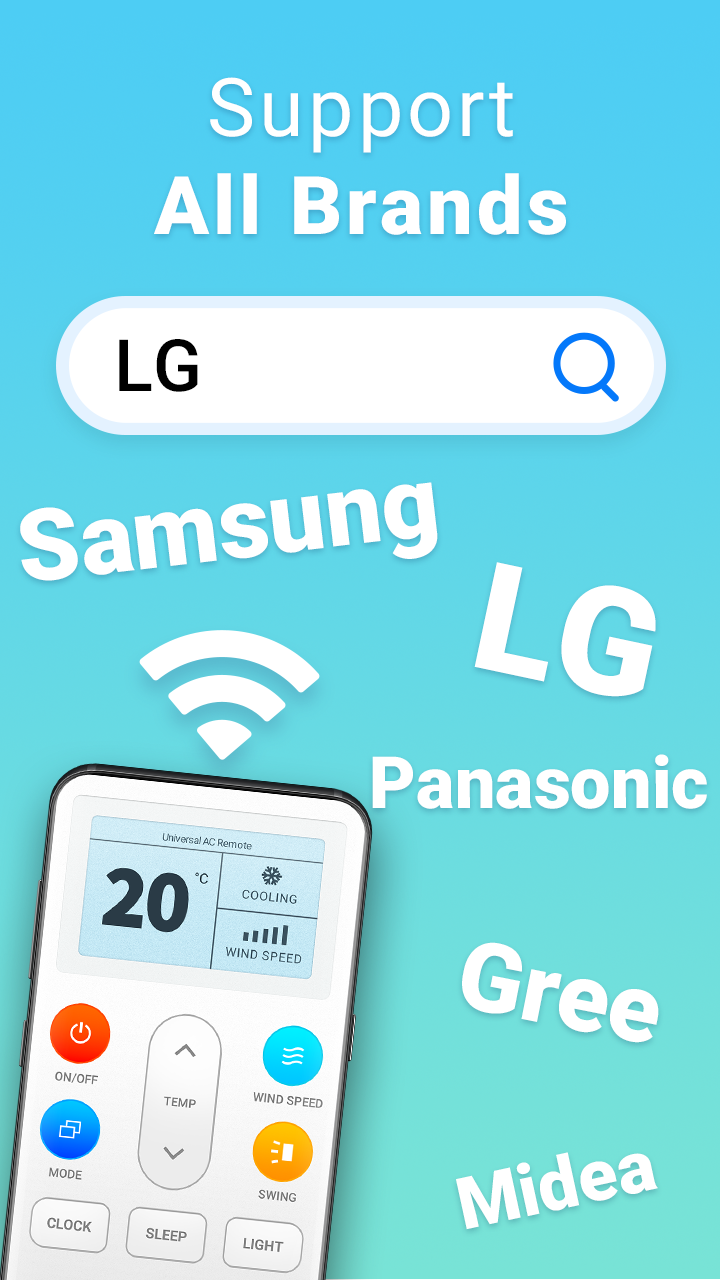 اسکرین شات 1 برنامه Universal AC Remote Control