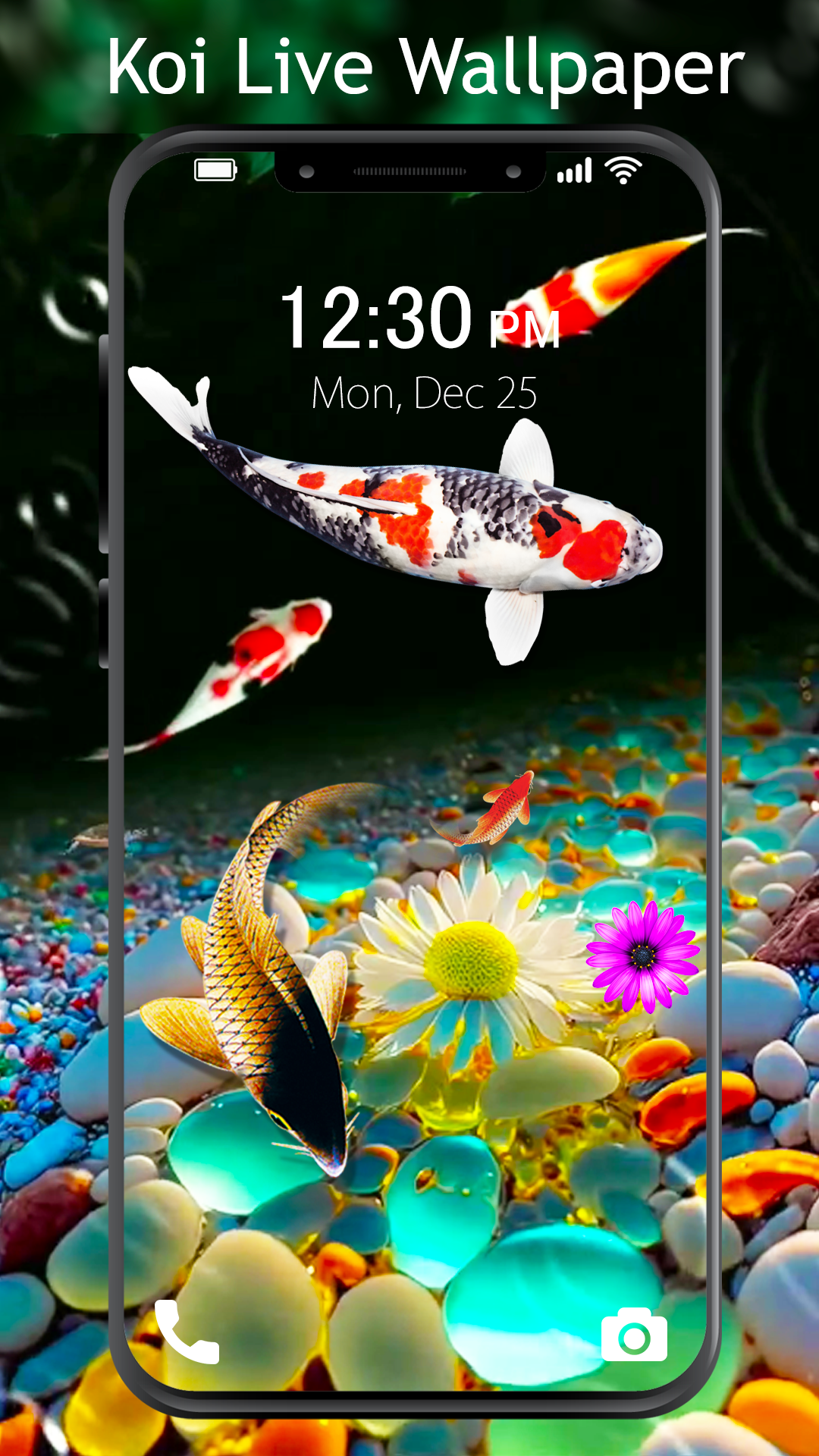 اسکرین شات 3 برنامه Fish Live Wallpaper Koi
