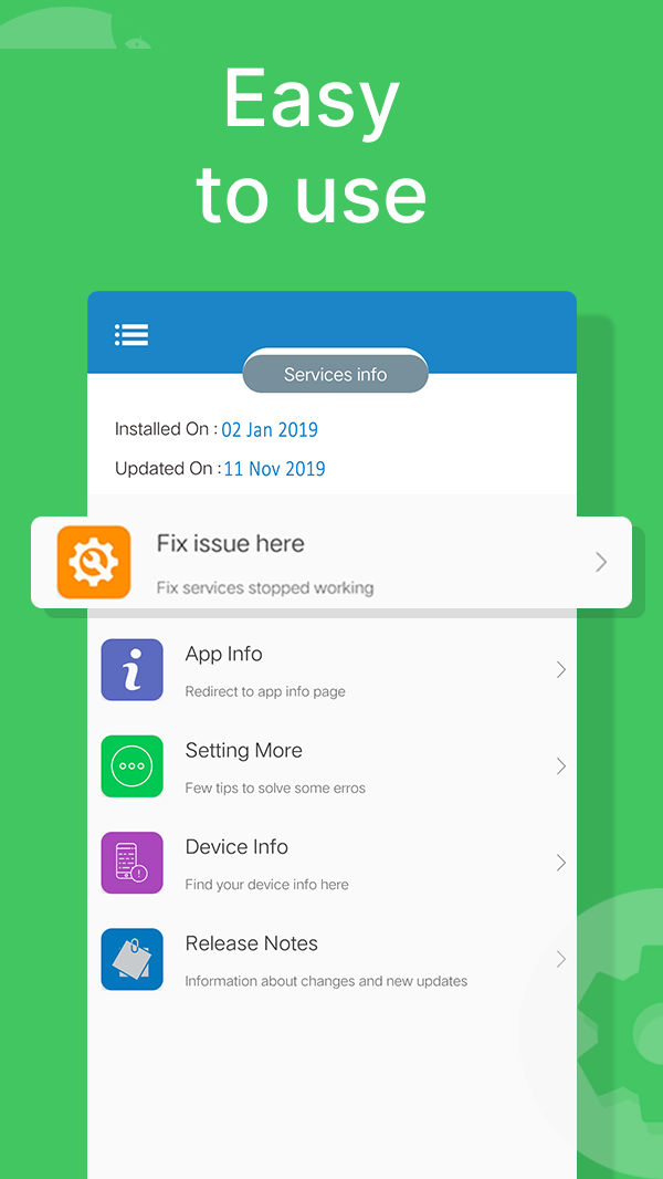 اسکرین شات 4 برنامه Services Update Info