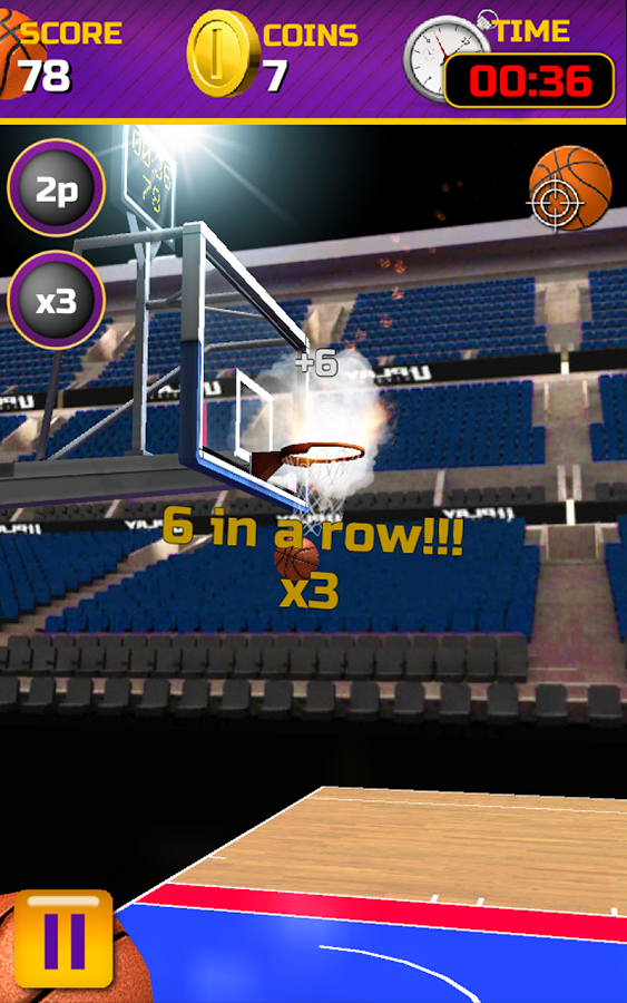 اسکرین شات 2 بازی Swipe Basketball